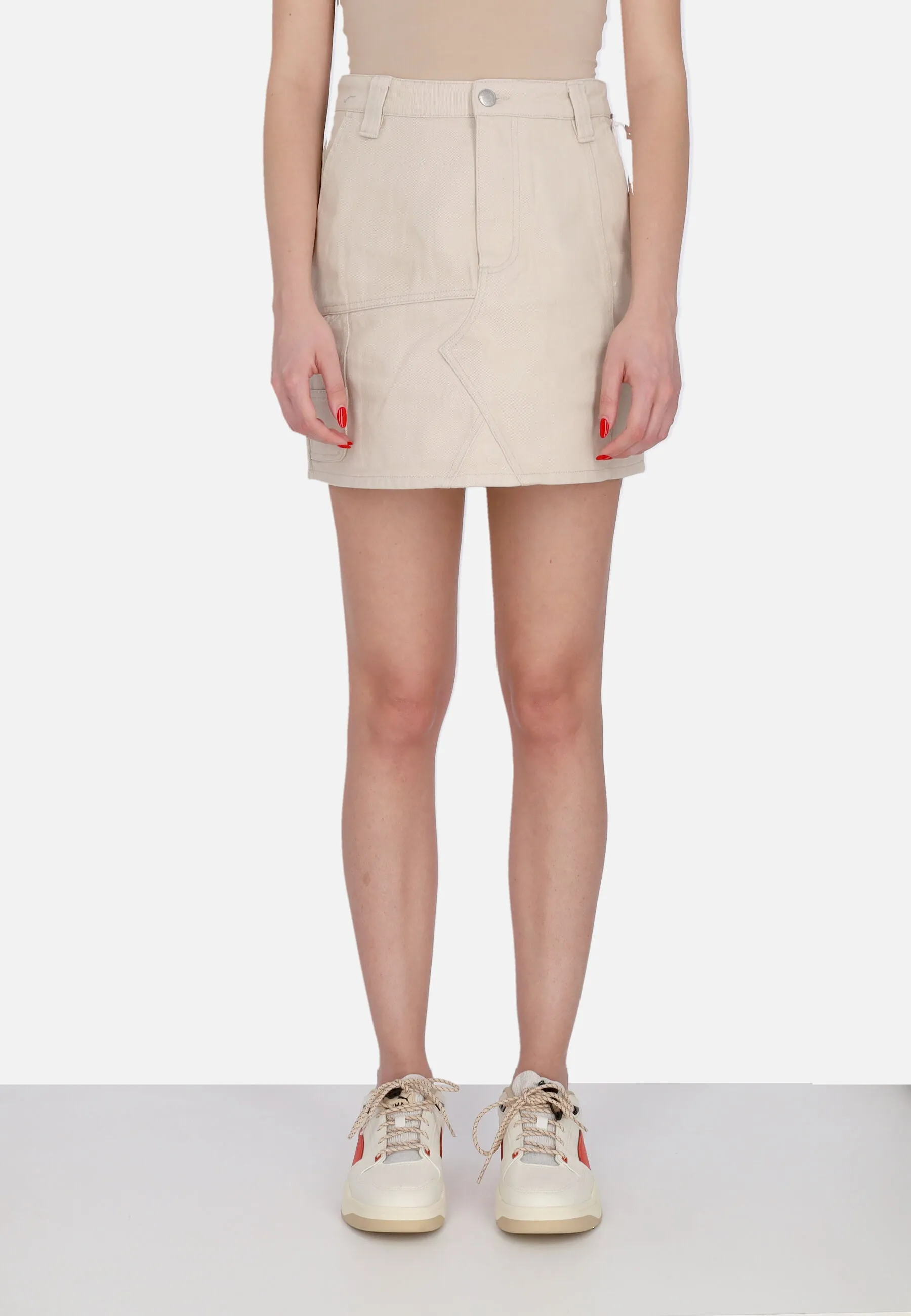 Gonna Corta Donna W Rebuilt Carpenter Skirt Clay