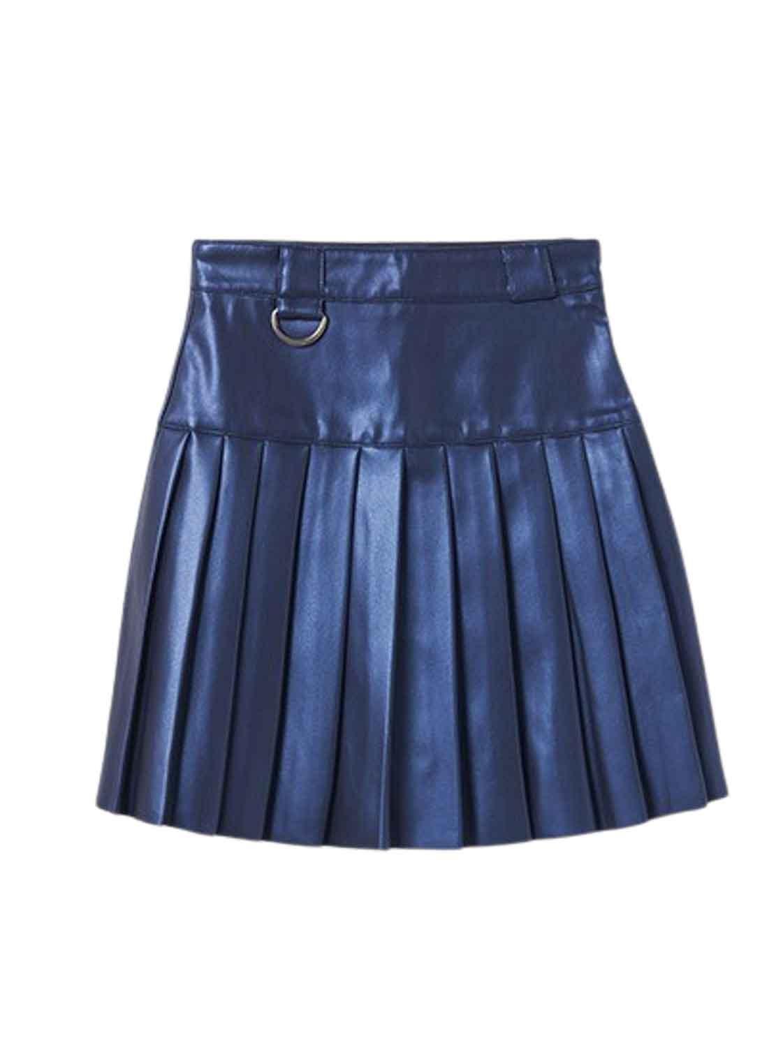 Gonna Mayoral Similpelle Blu per Bambina
