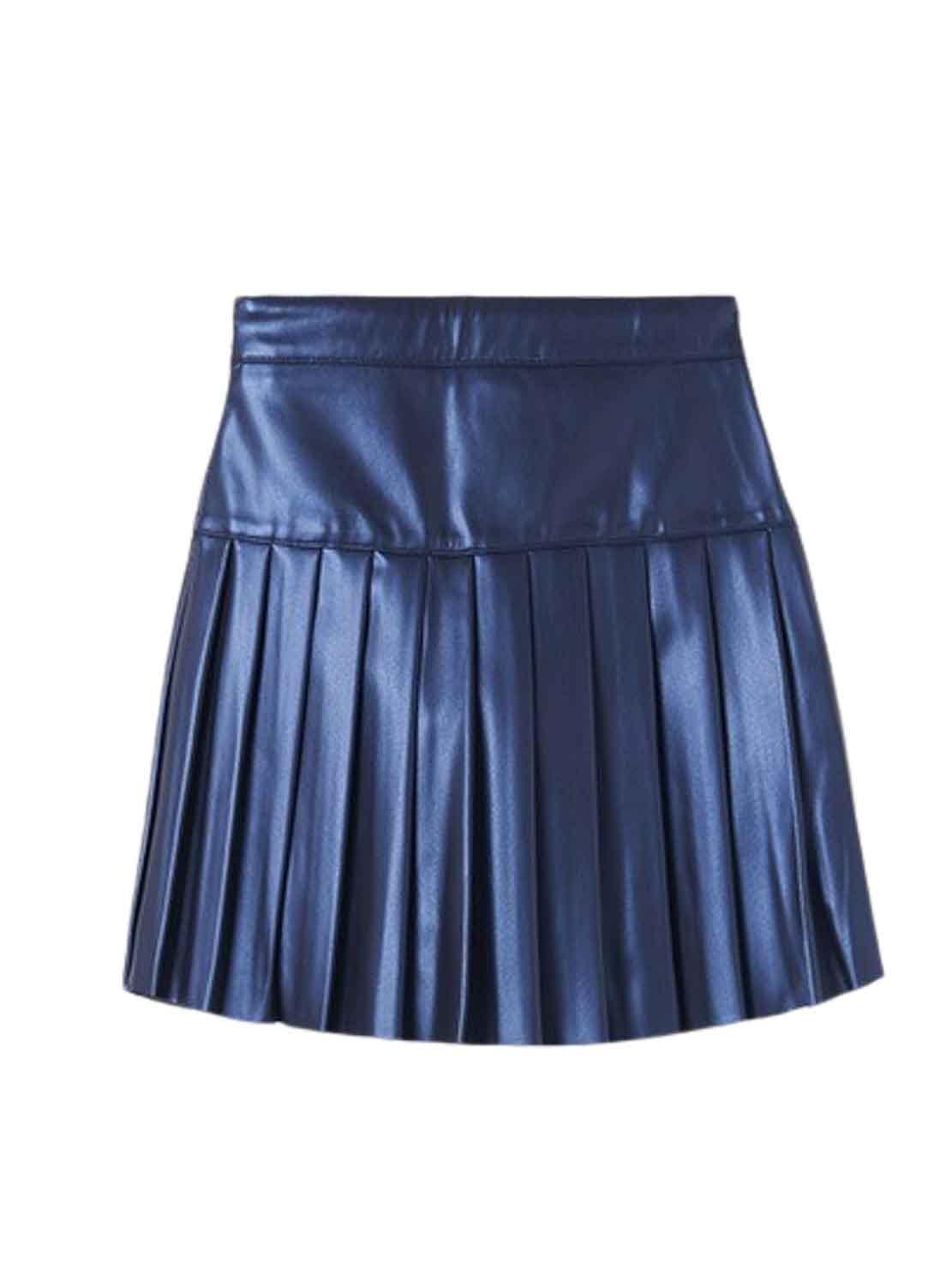 Gonna Mayoral Similpelle Blu per Bambina