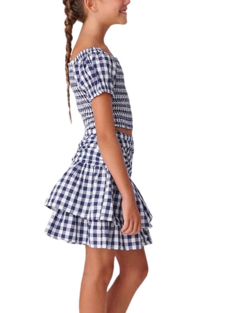 Gonna Mayoral Vichy Blu Navy per Bambino