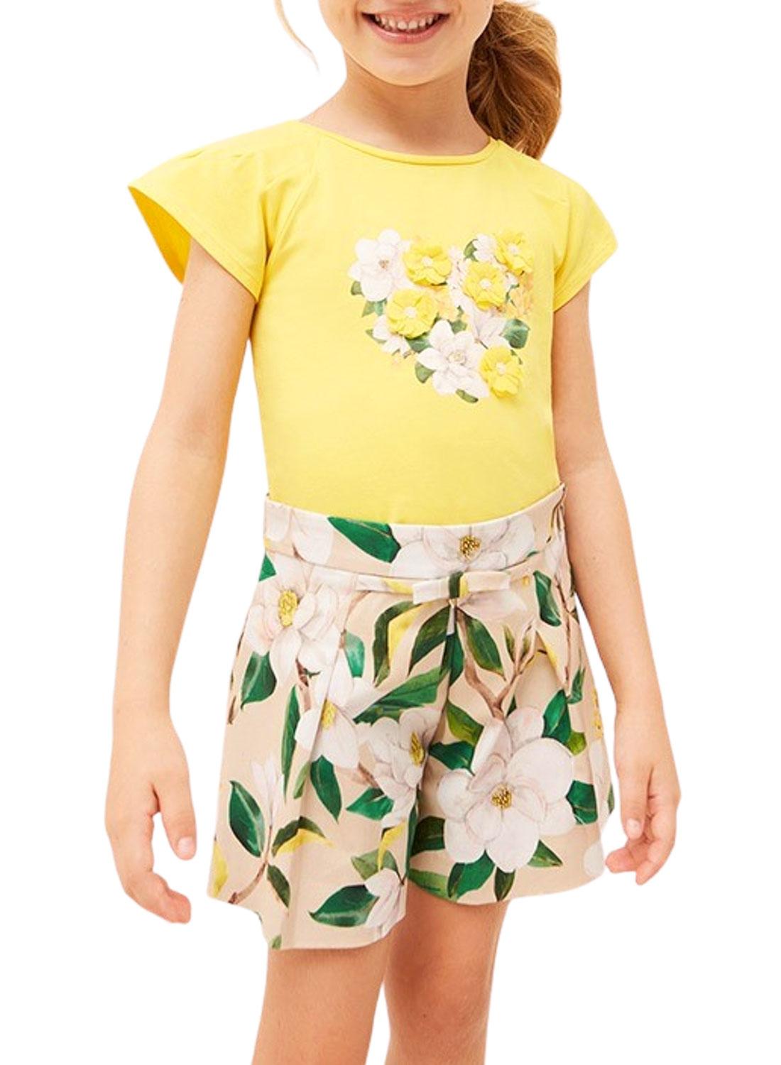 Gonna Pantaloni Mayoral Printed Fiori per Bambina