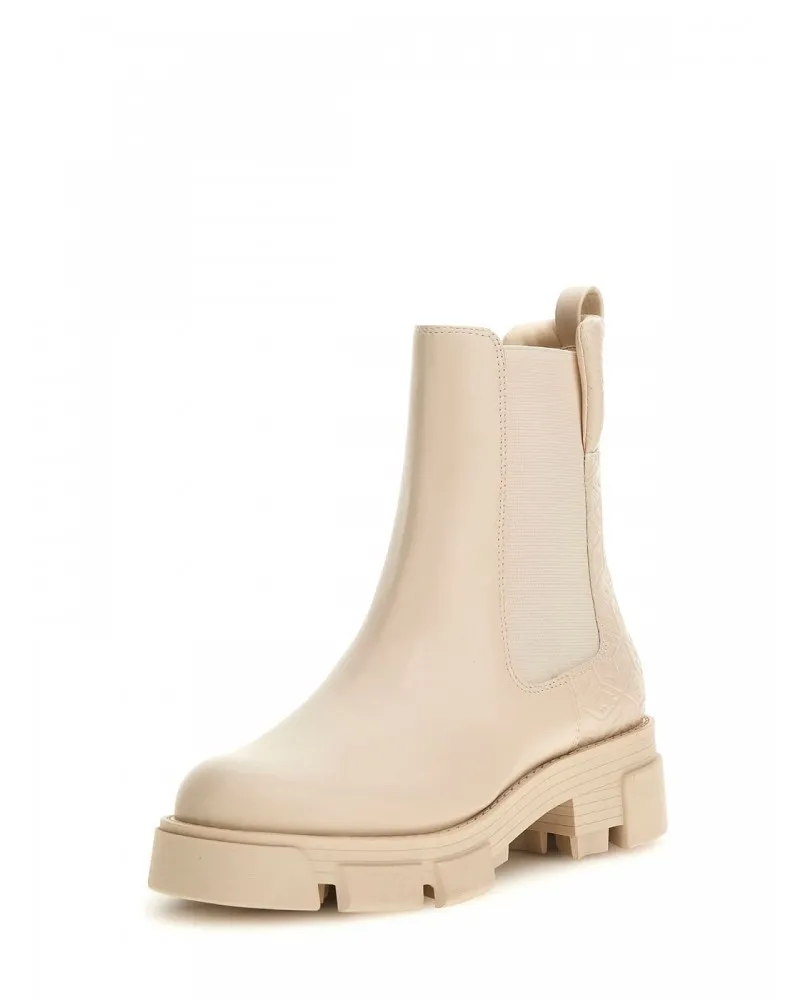 GUESS FL7M3DELE10 stivaletti biker anfibi beatles crema