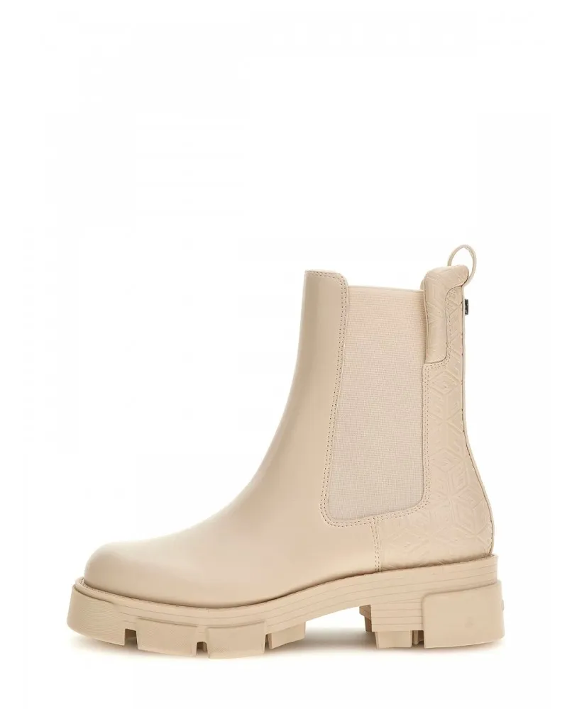 GUESS FL7M3DELE10 stivaletti biker anfibi beatles crema