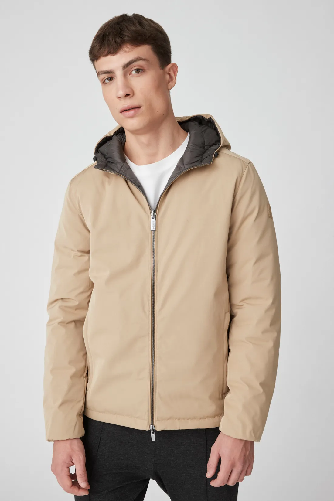 HENRY – Piumino beige e marrone reversibile