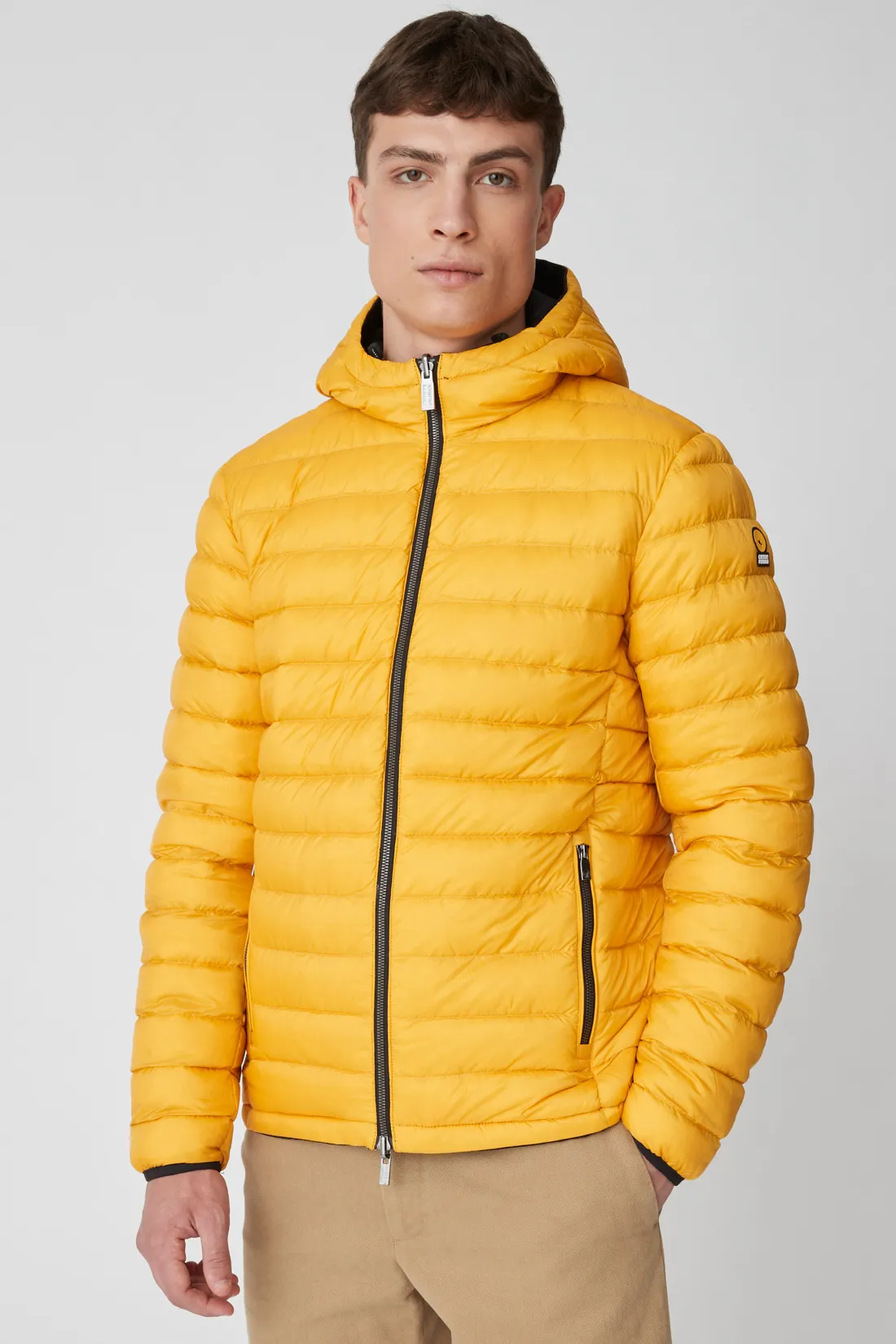 HENRY – Piumino nero e giallo reversibile