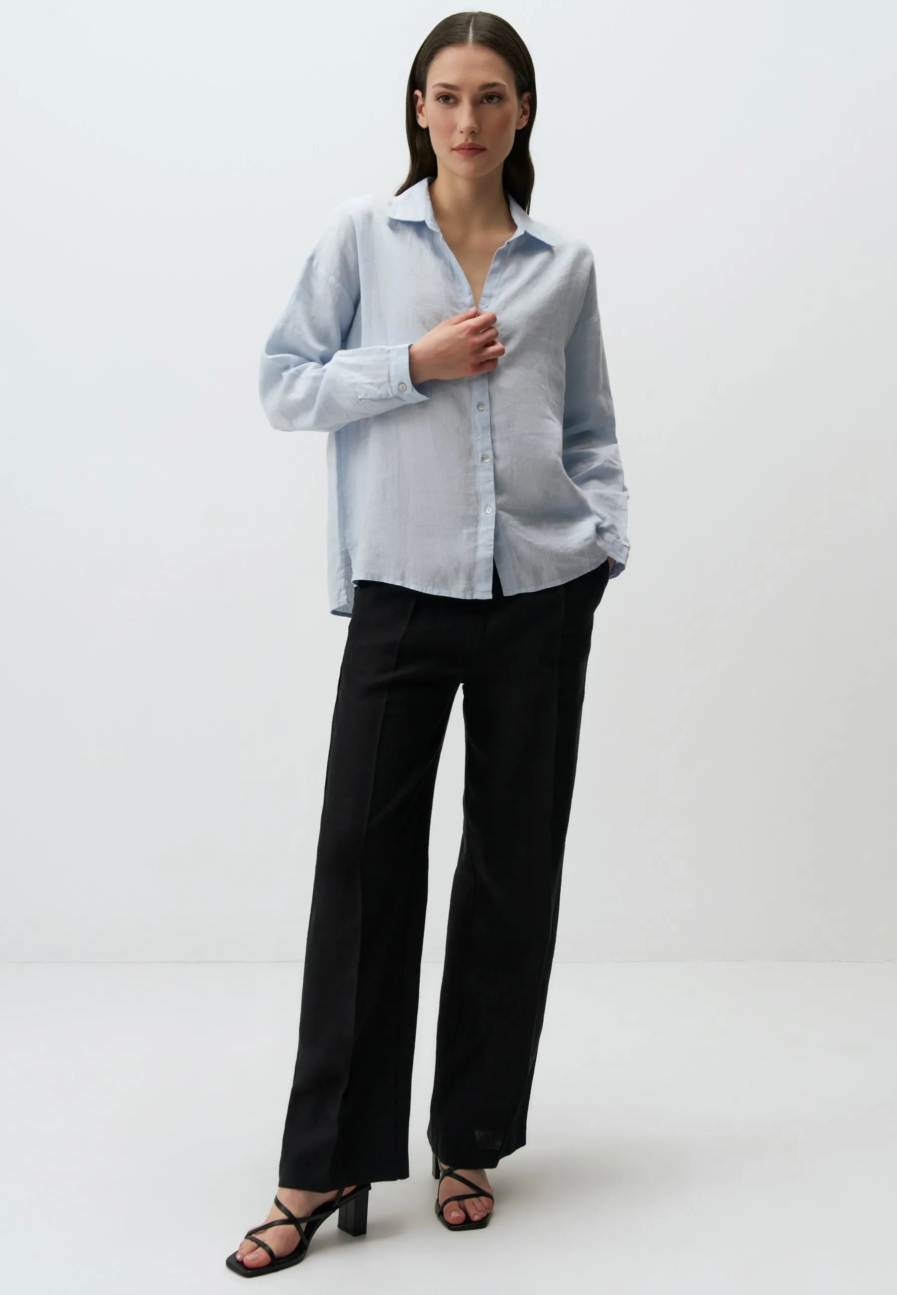 HIGH WAIST WIDE LEG - Pantaloni