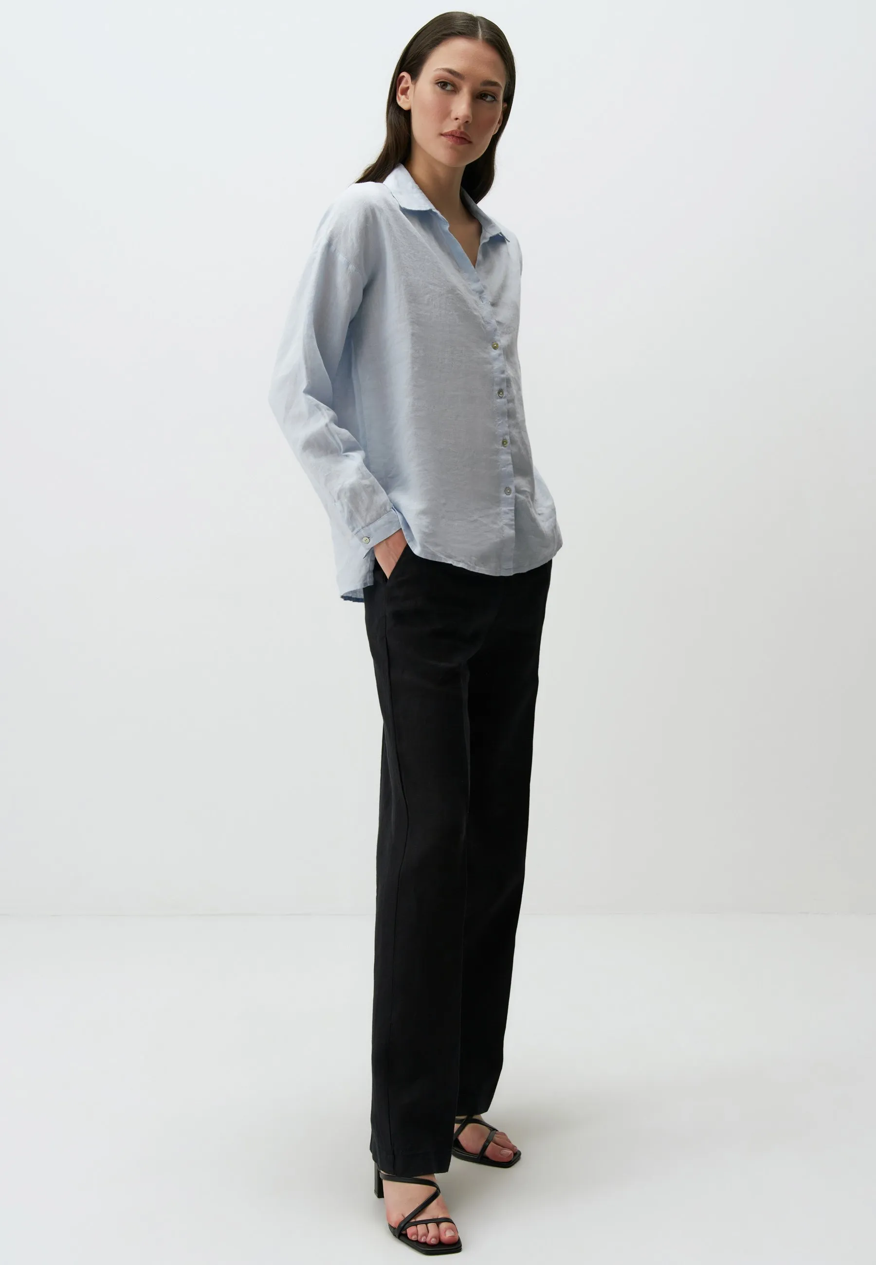 HIGH WAIST WIDE LEG - Pantaloni