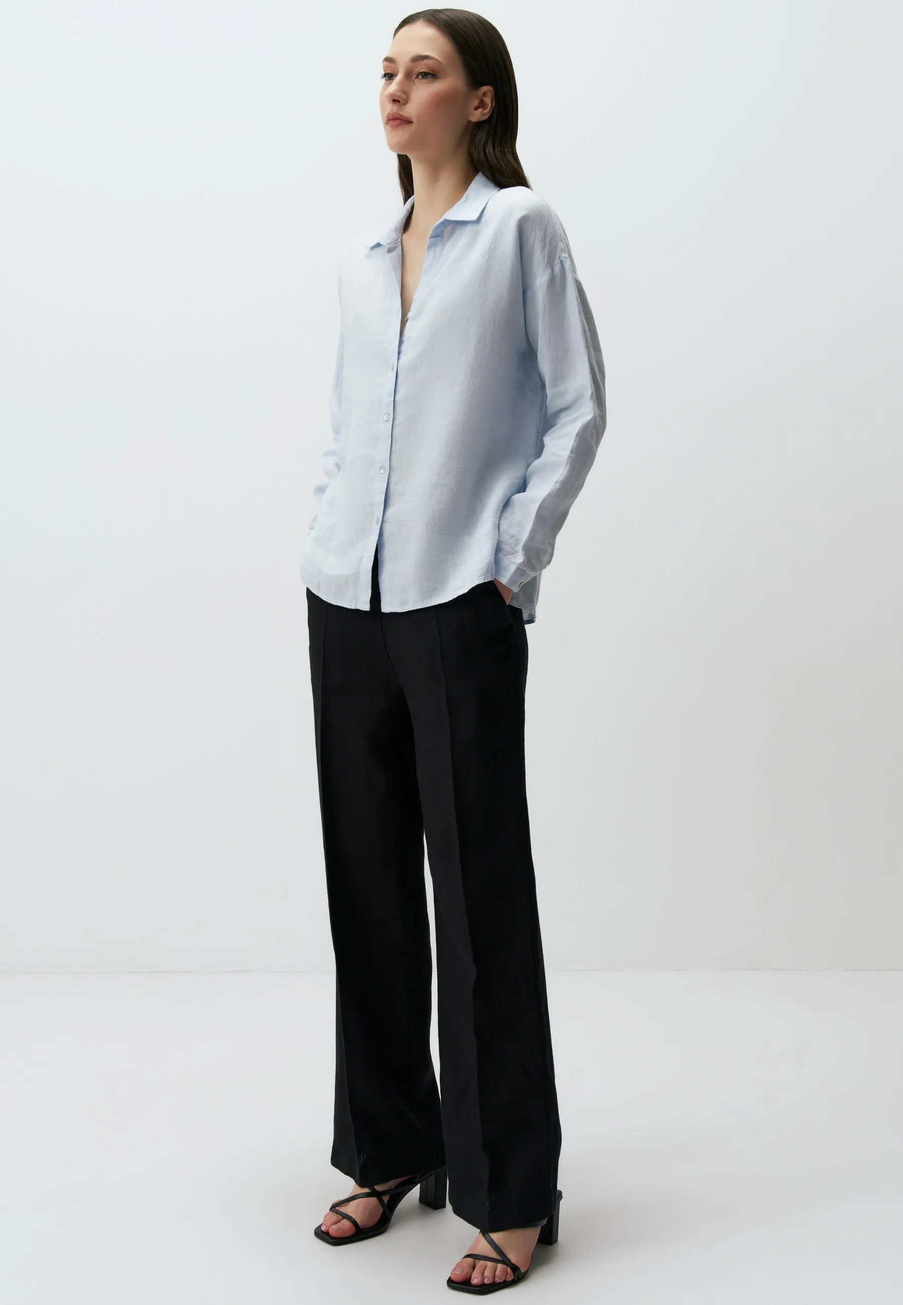 HIGH WAIST WIDE LEG - Pantaloni