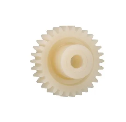 Ingranaggio cilindrico Igus, modulo 1.25, 24 denti, passo Ø 30mm, semigiunto Ø 15mm, foro Ø 6mm, in Igutek P360
