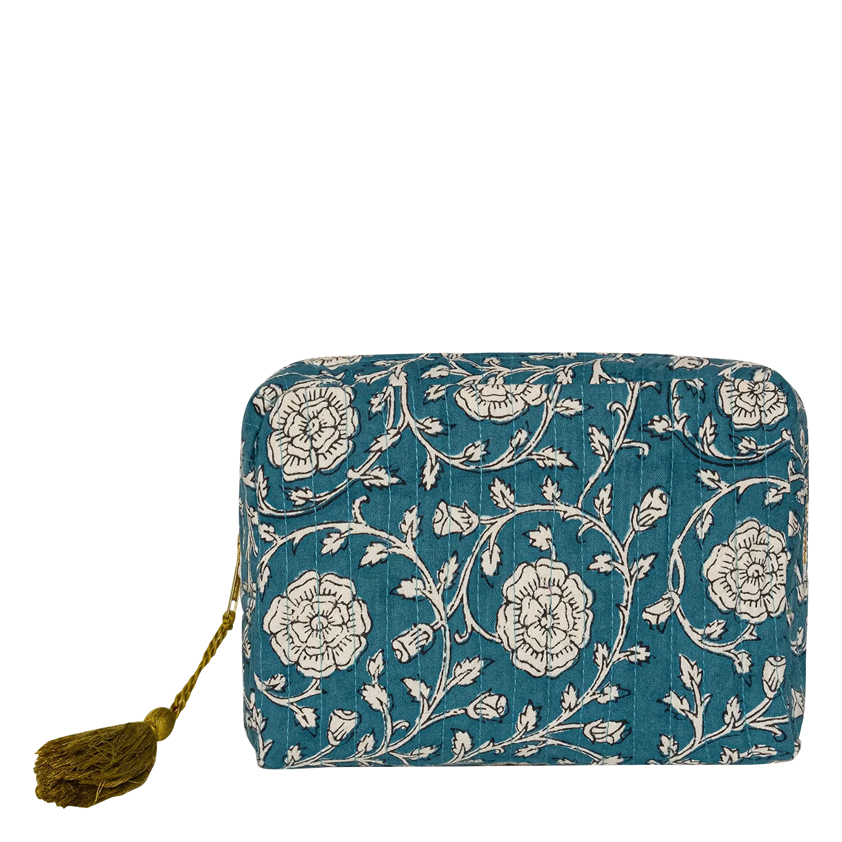  JAMINI   Trousse da bagno stampata in cotone | Verde
