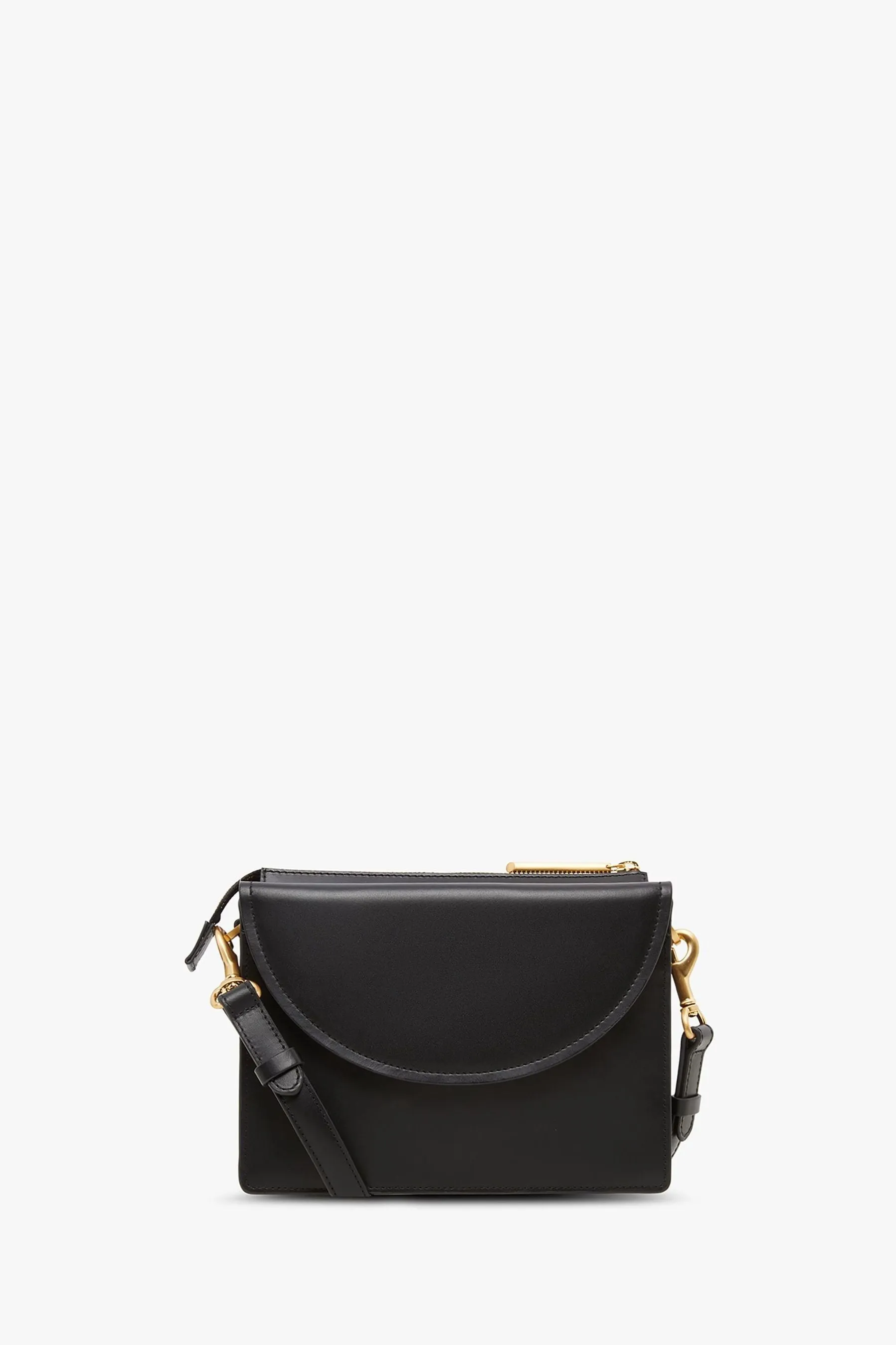 Jasper Conran London Darcey Borsa a tracolla con doppia patta in pelle    