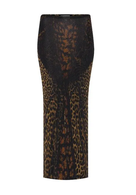 JEAN PAUL GAULTIER GONNA PRINTED LEOPARD