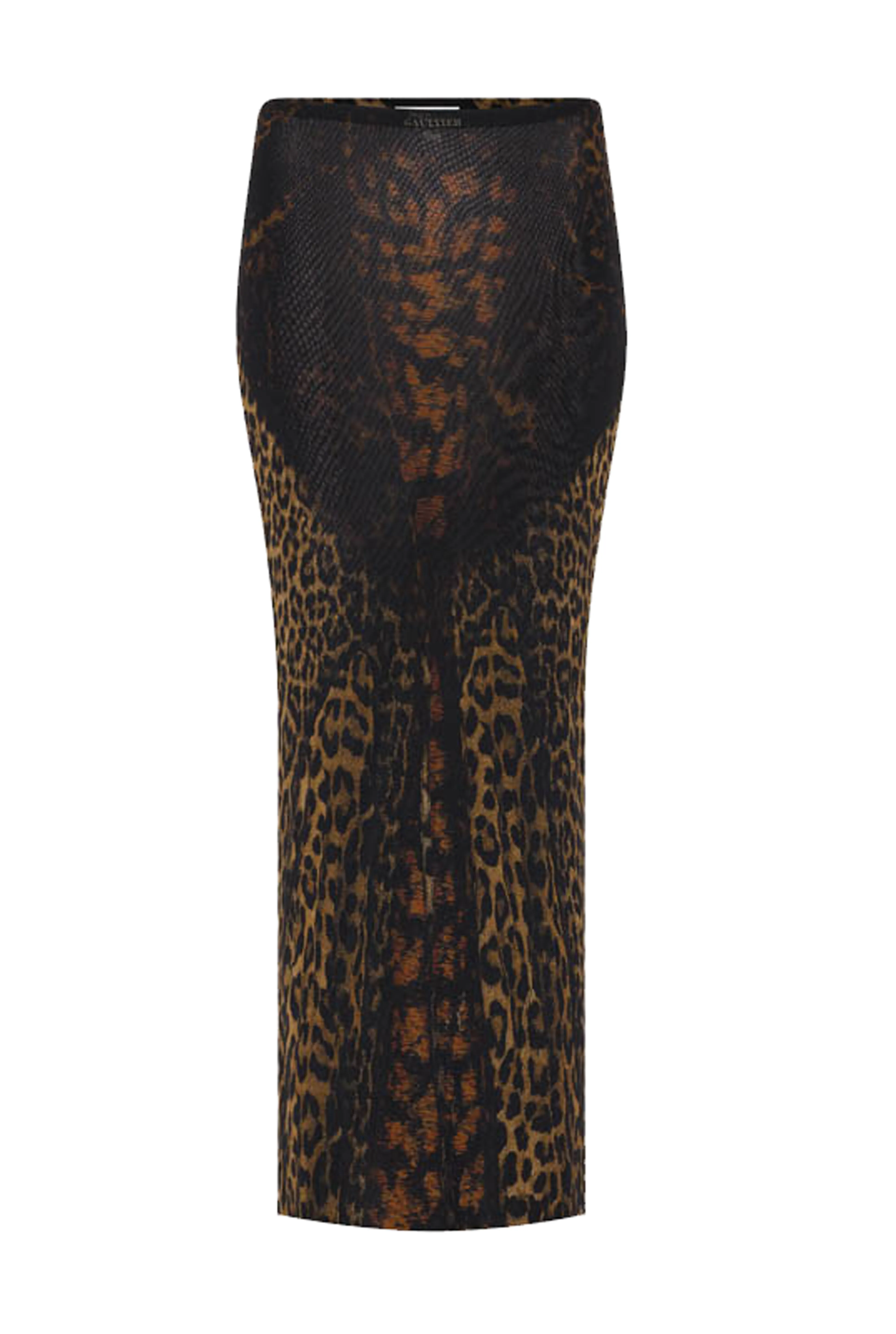 JEAN PAUL GAULTIER GONNA PRINTED LEOPARD