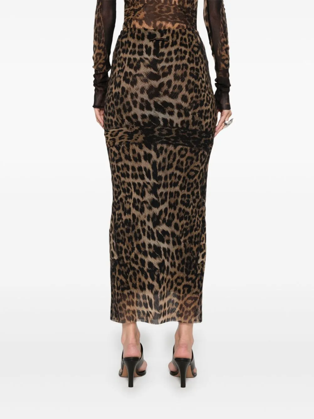 JEAN PAUL GAULTIER GONNA PRINTED LEOPARD