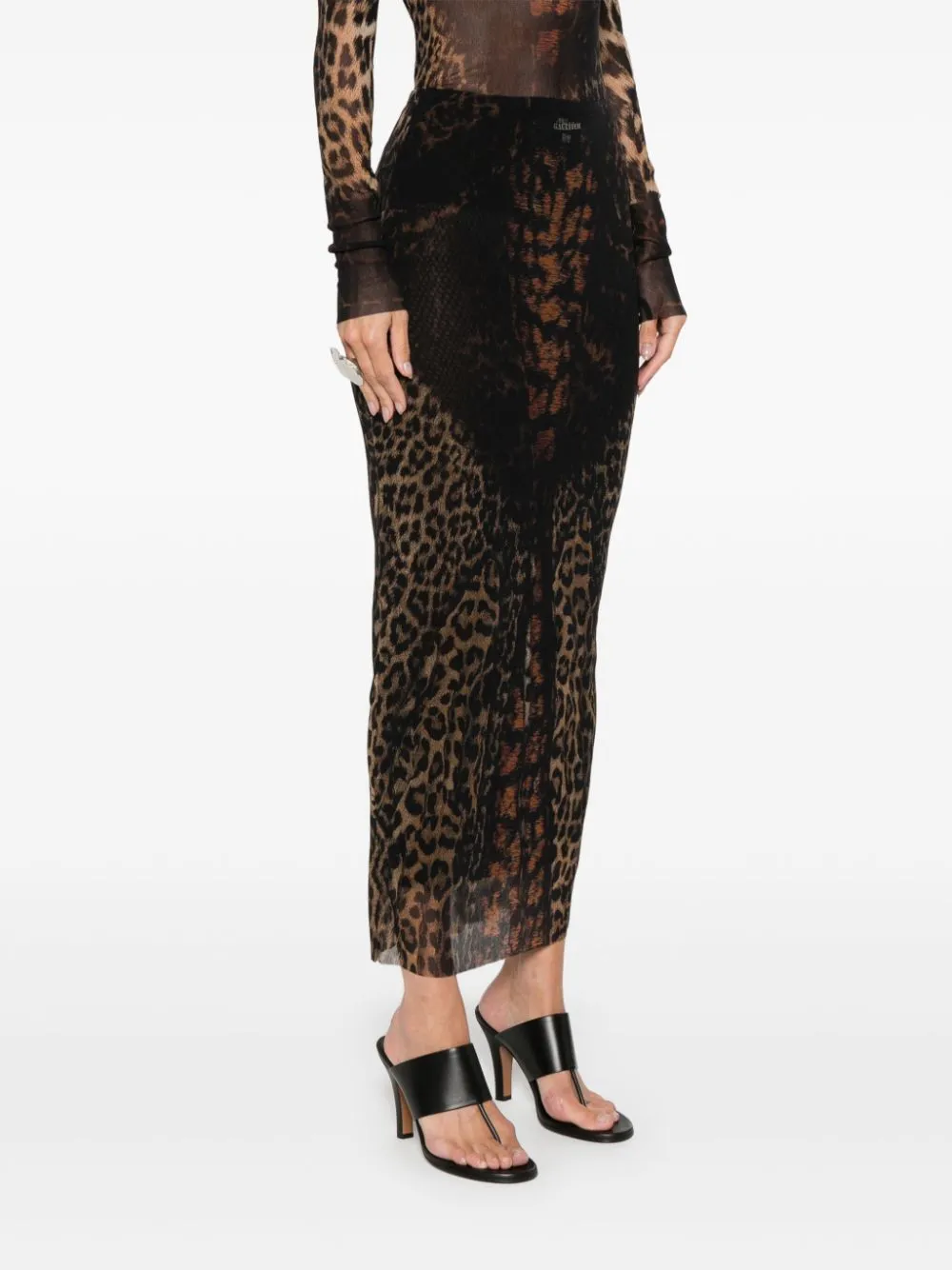 JEAN PAUL GAULTIER GONNA PRINTED LEOPARD
