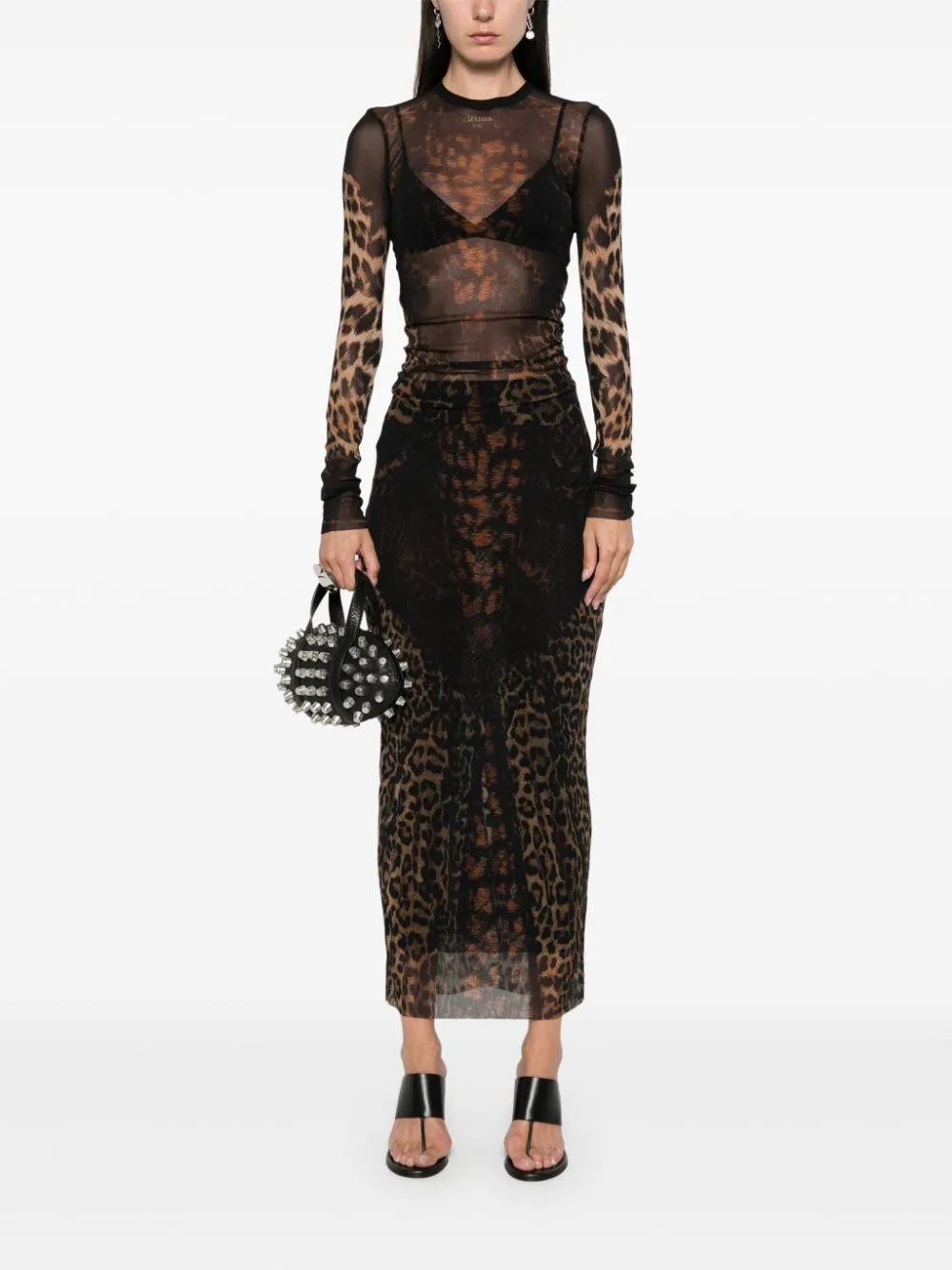 JEAN PAUL GAULTIER GONNA PRINTED LEOPARD