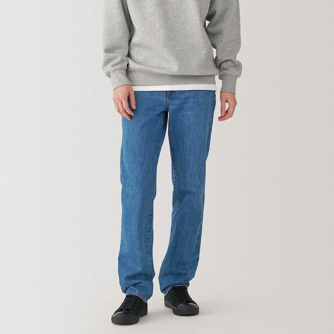 Jeans a Gamba Dritta in Misto Kapok per Uomo