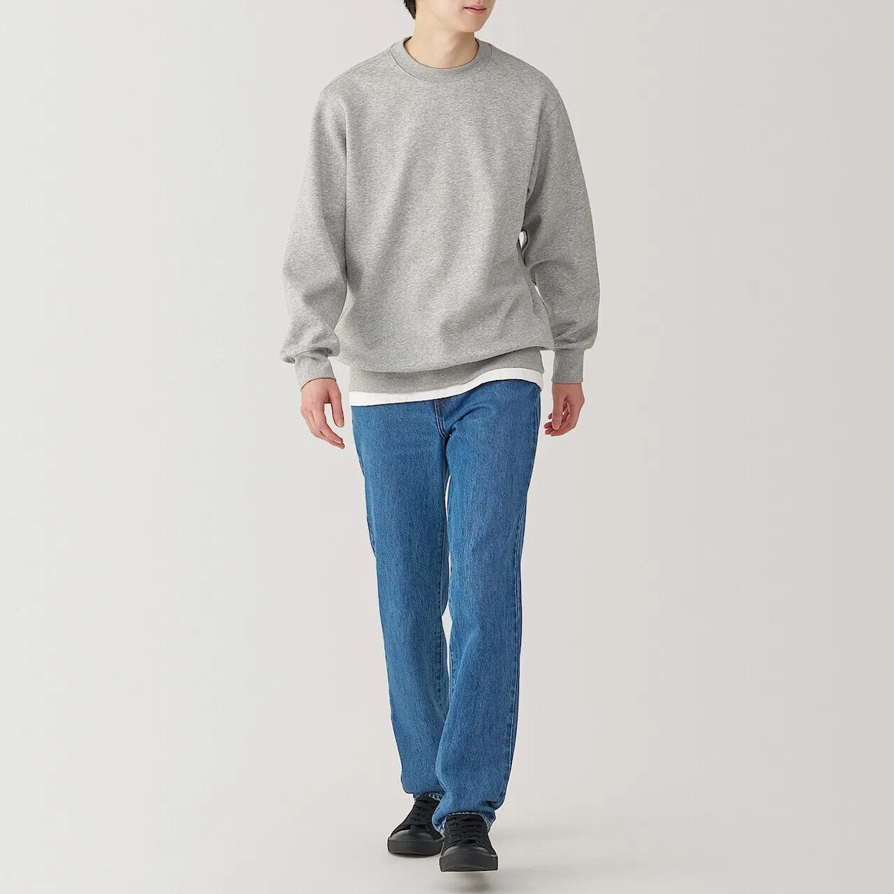 Jeans a Gamba Dritta in Misto Kapok per Uomo