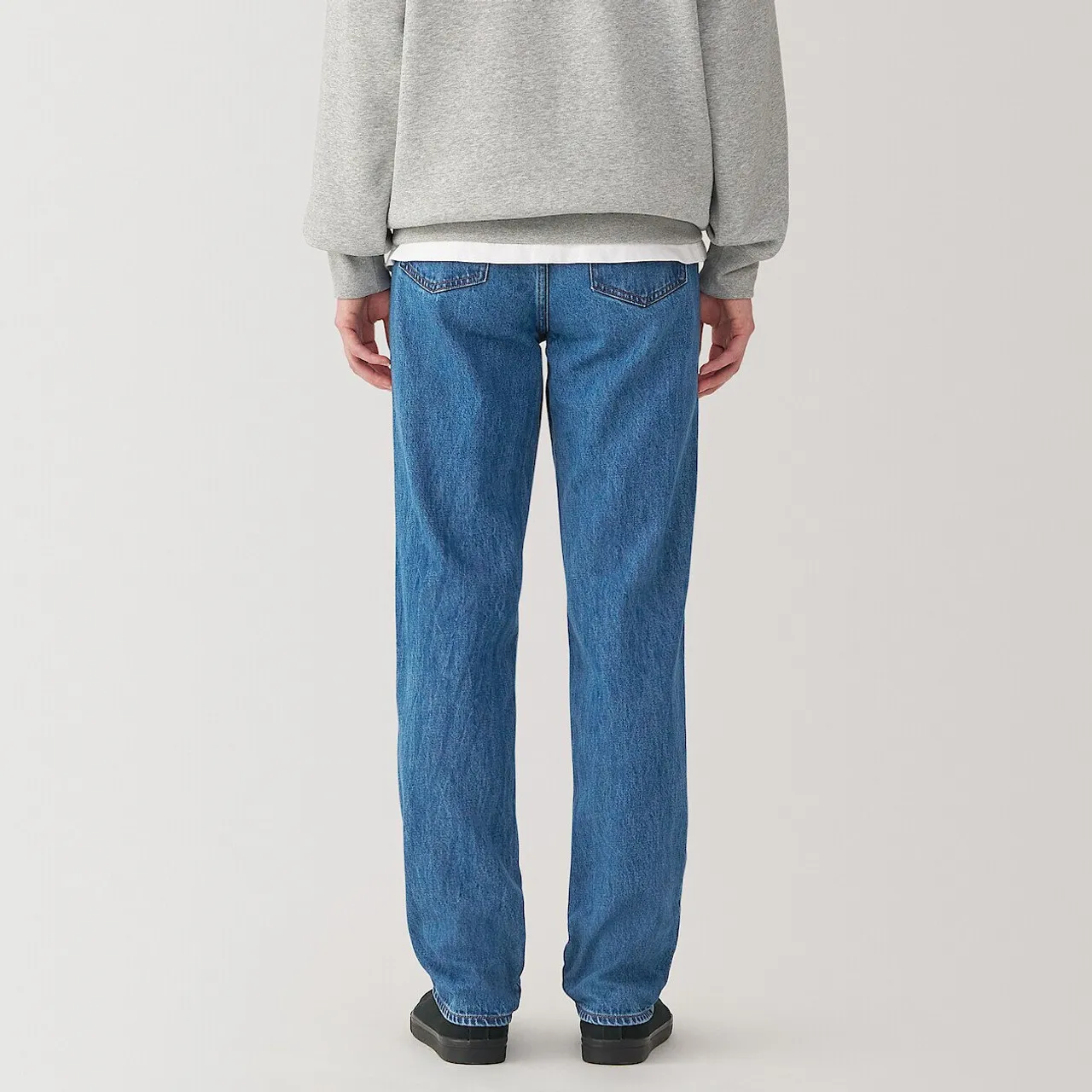 Jeans a Gamba Dritta in Misto Kapok per Uomo