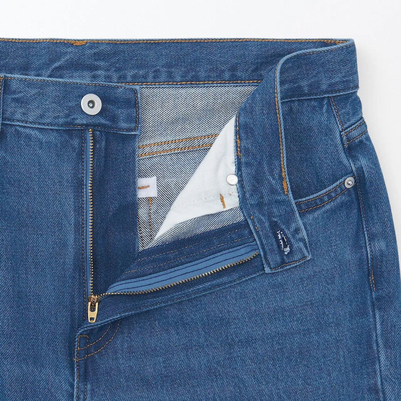 Jeans a Gamba Dritta in Misto Kapok per Uomo