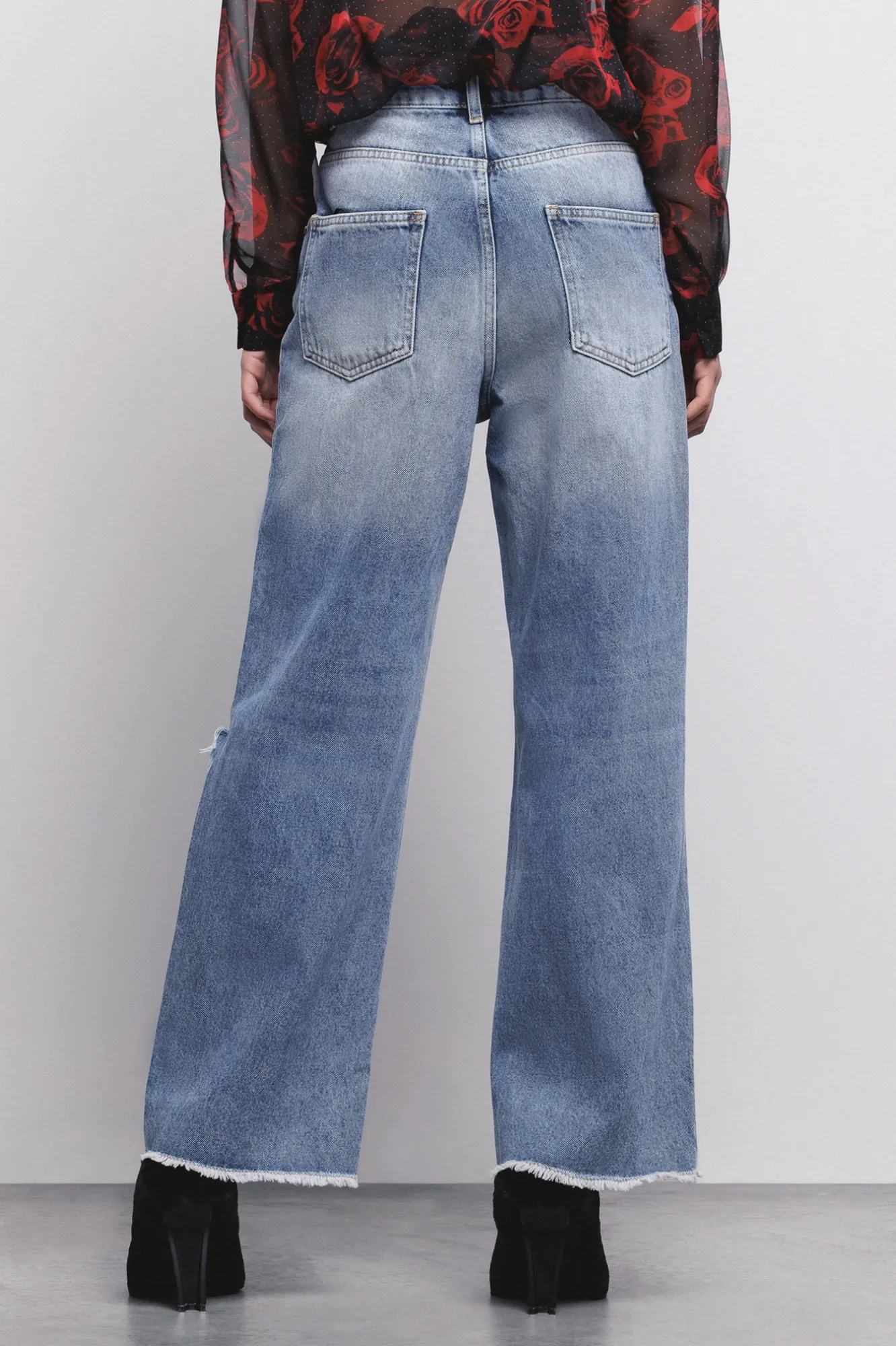 Jeans Straight Denim Blu - Gaëlle Paris