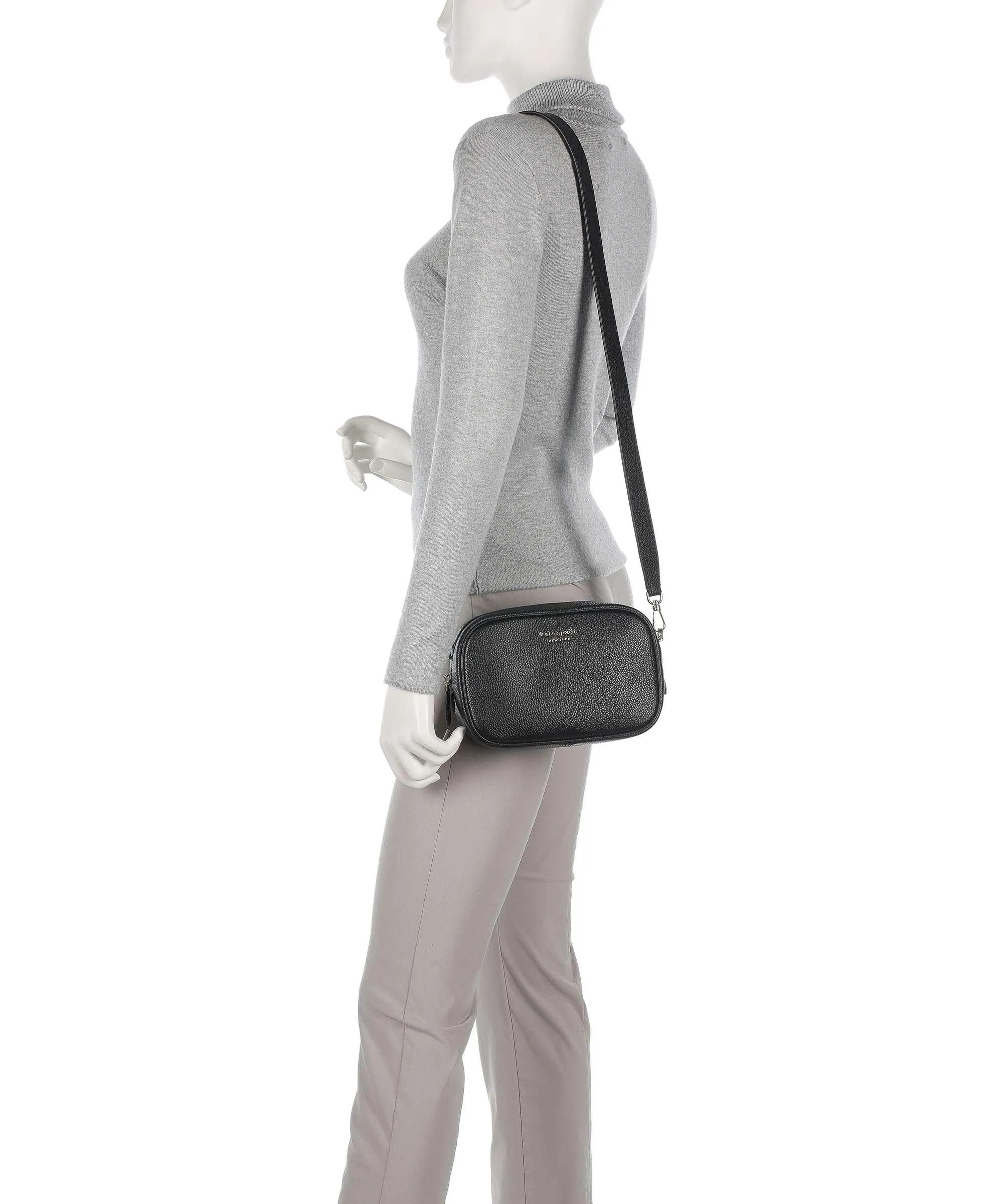  Kate Spade New York Astrid Borsa a tracolla pelle di vacchetta grana nero  