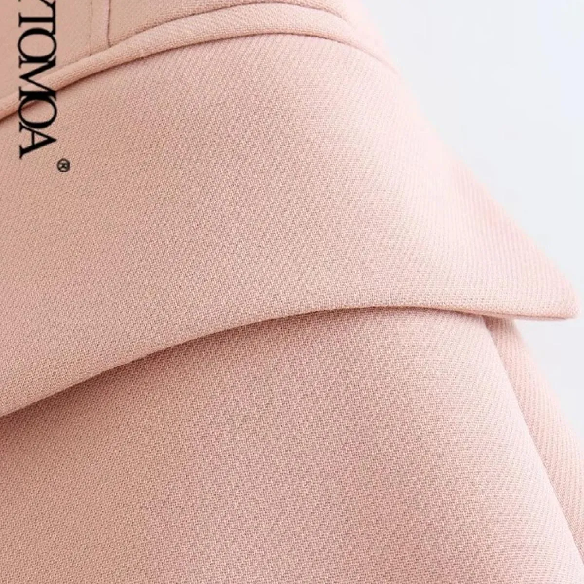 Kpytomoa Donna Moda Bottone frontale Abbigliamento da ufficio Blazer Cappotto Vintage Manica lunga Tasche con patta Capispalla f