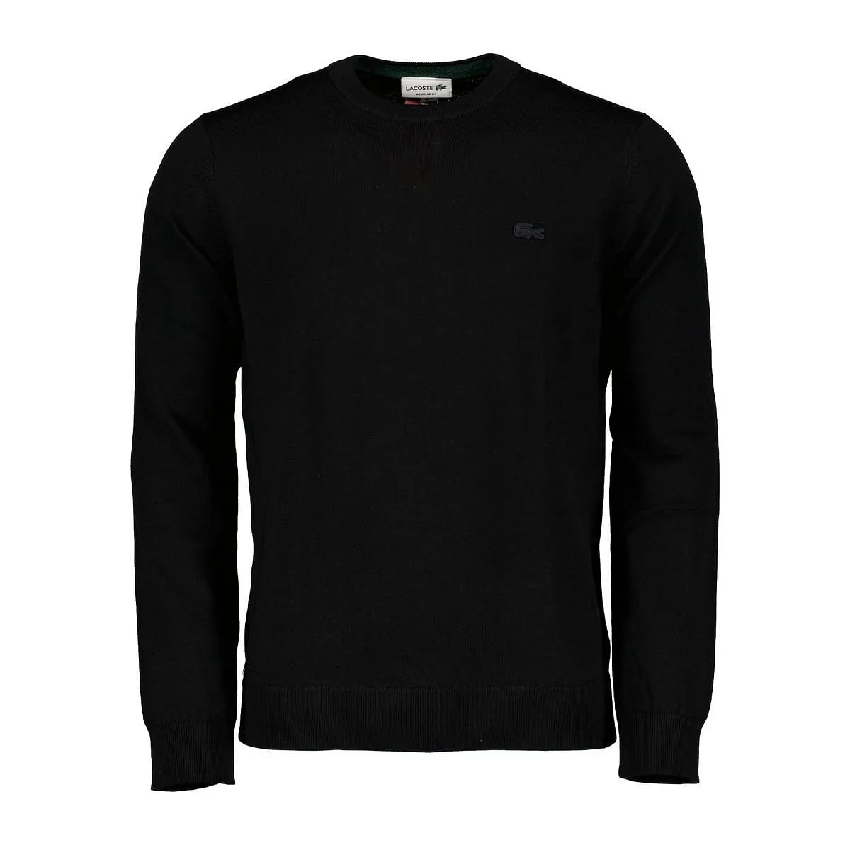      LACOSTE MAGLIONE GIROCOLLO MERINO COCCODRILLO IN TONO  