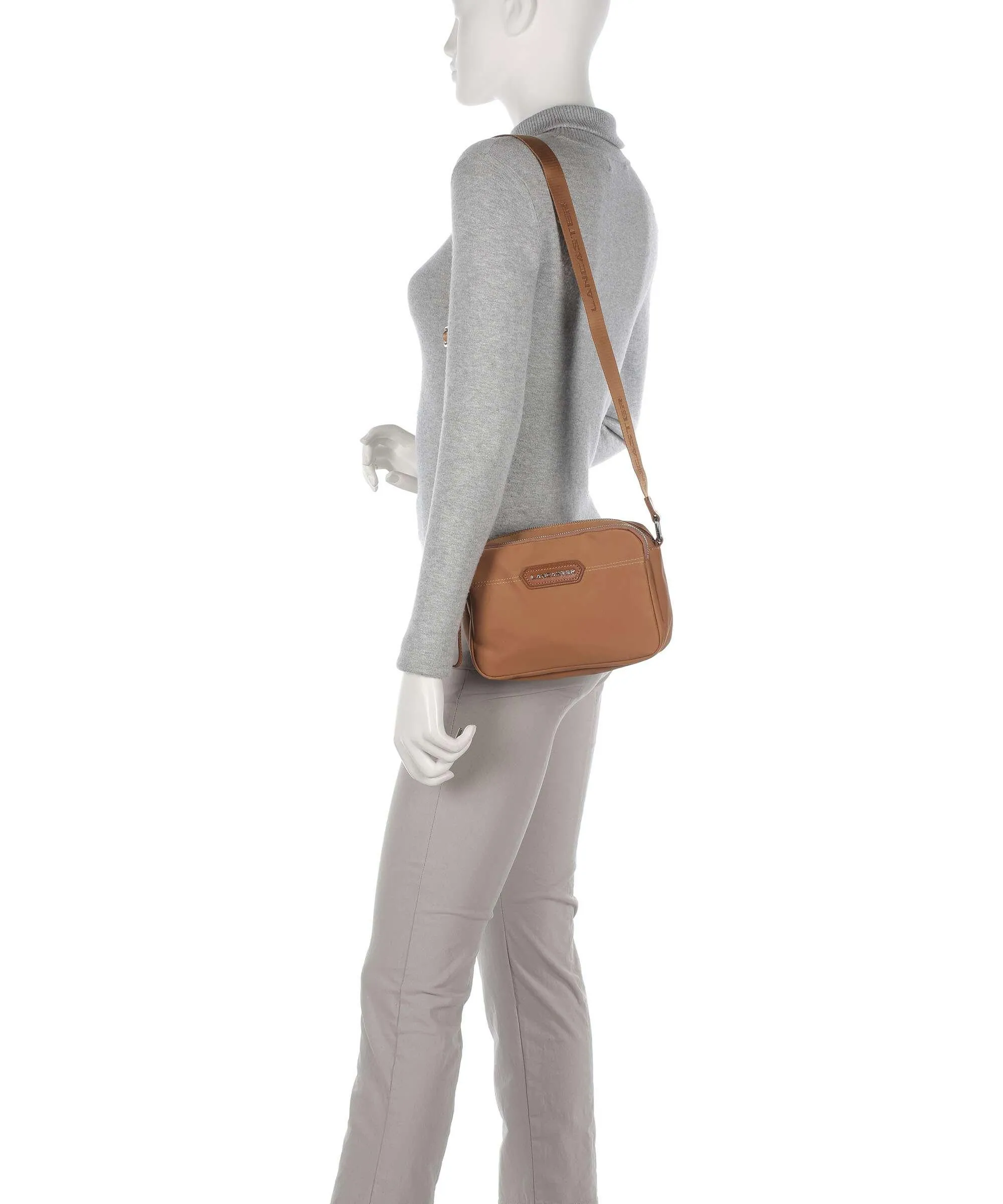  Lancaster Basic Premium Borsa a tracolla nylon marrone  