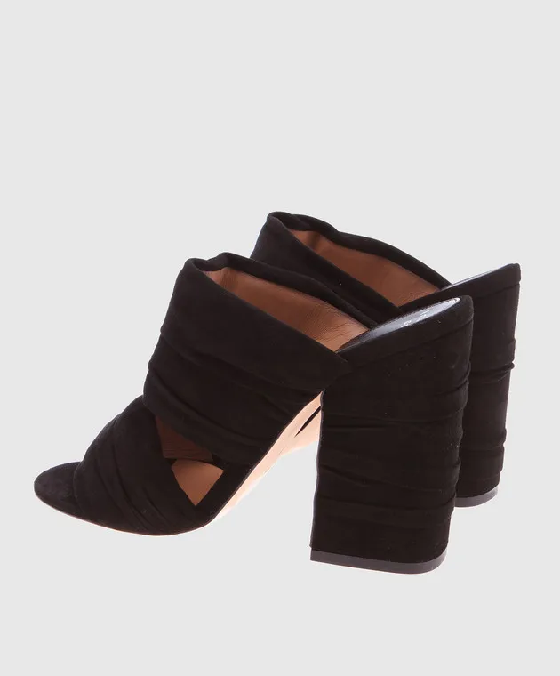 Laurence Dacade Sandali Rona in pelle scamosciata nera RONA
