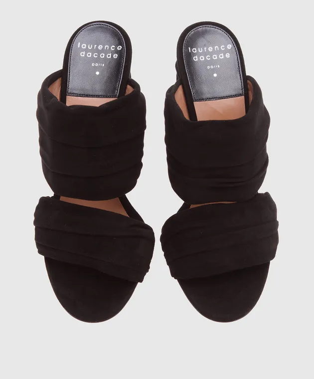 Laurence Dacade Sandali Rona in pelle scamosciata nera RONA