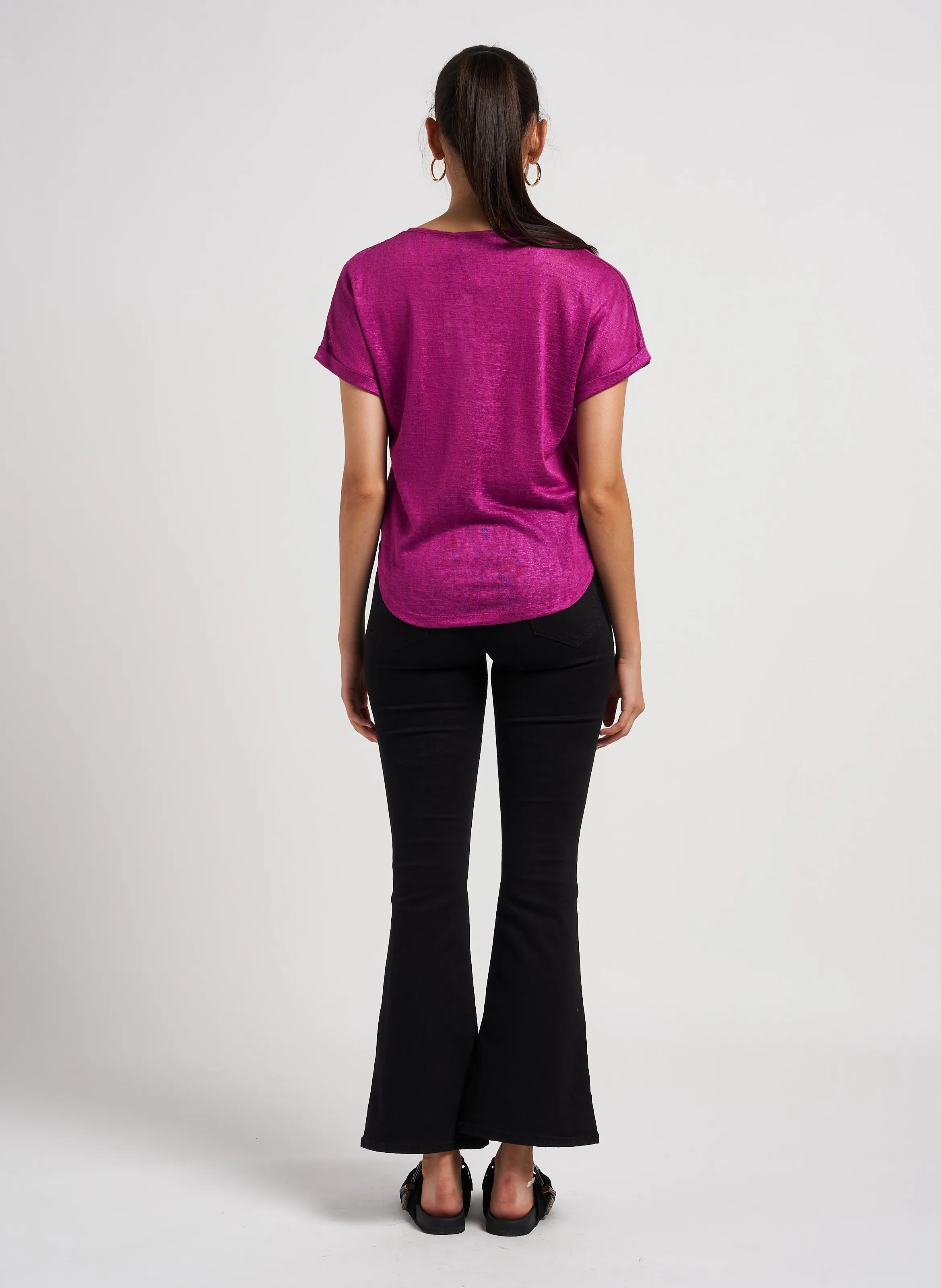  LE TEMPS DES CERISES   BIBOU - T-shirt collo serafino con strass | Rosa