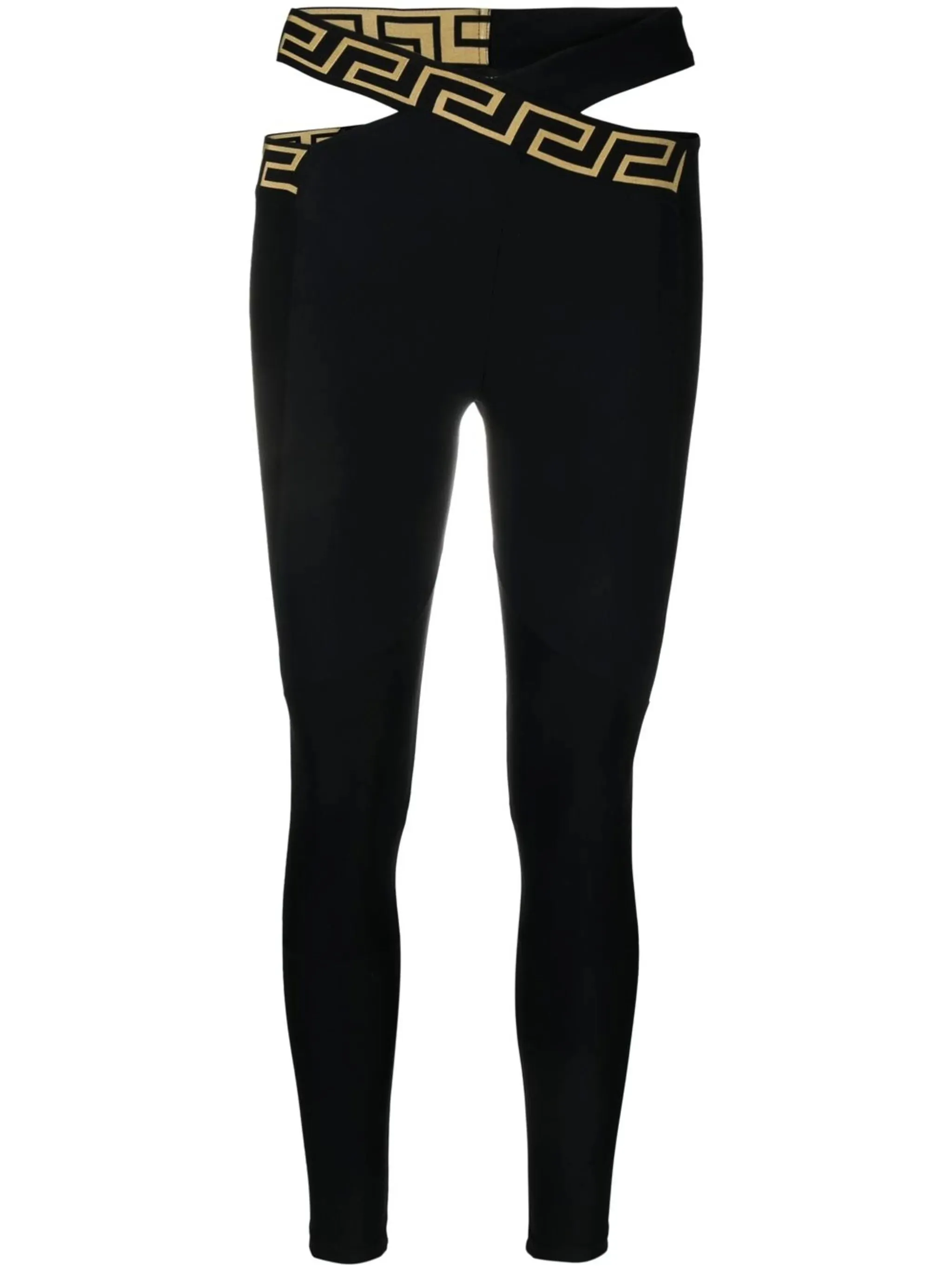 Leggings con bordo Greca