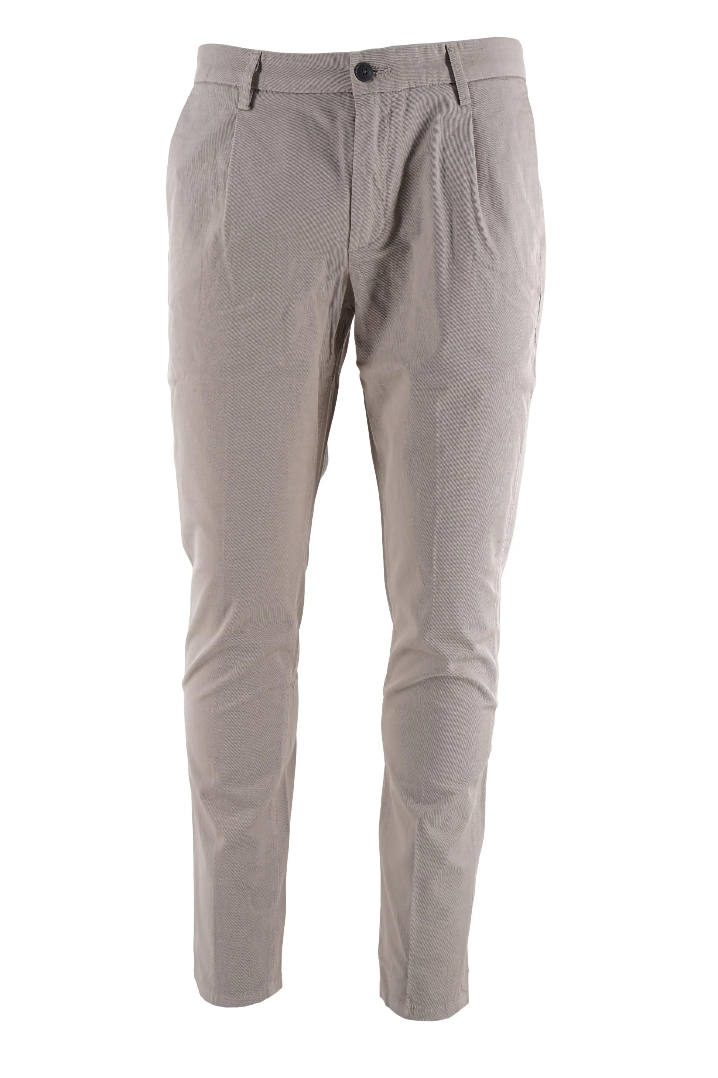 Linen and Cotton Blend Trousers Tom Model / Grey