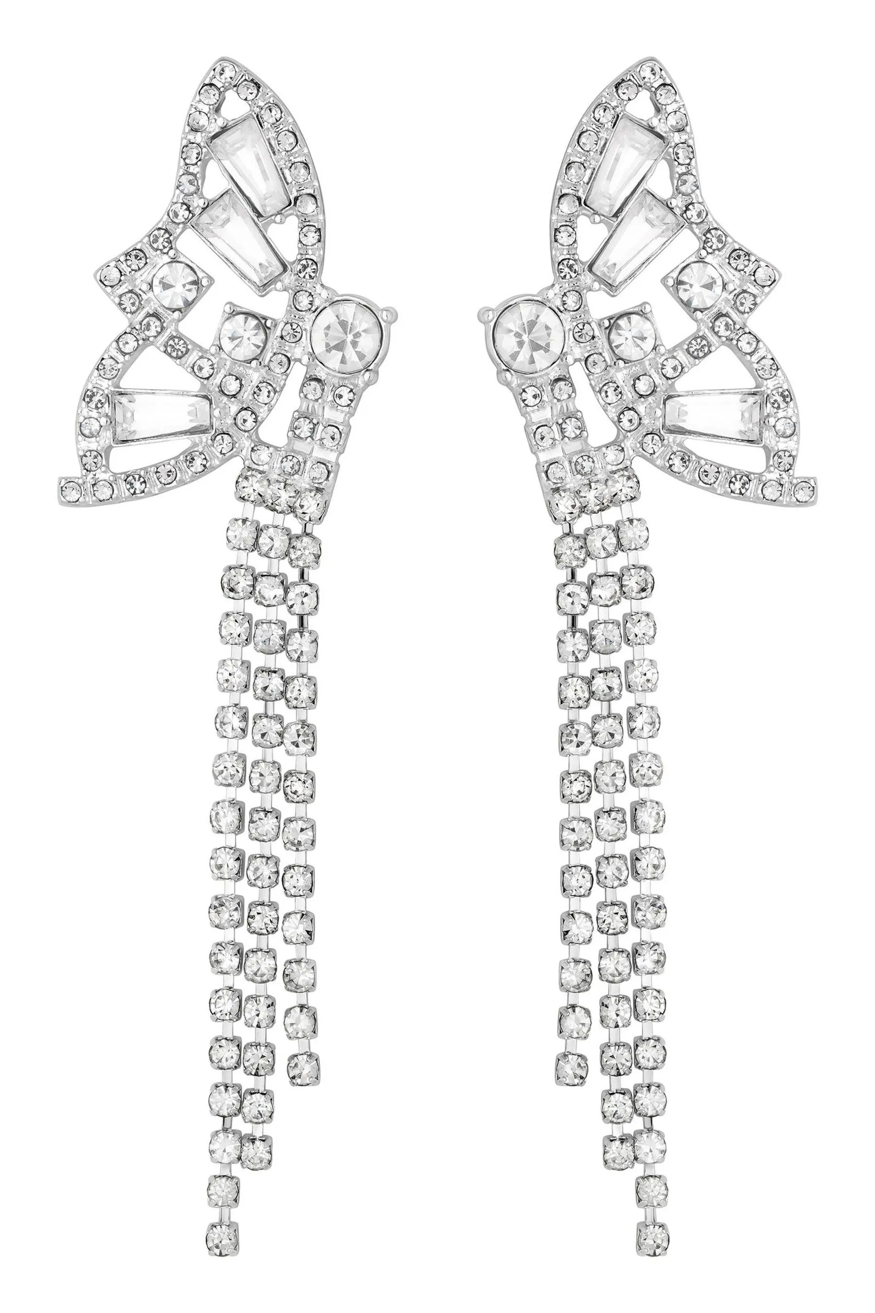 Lipsy Jewellery - Orecchini a farfalla appariscenti con strass