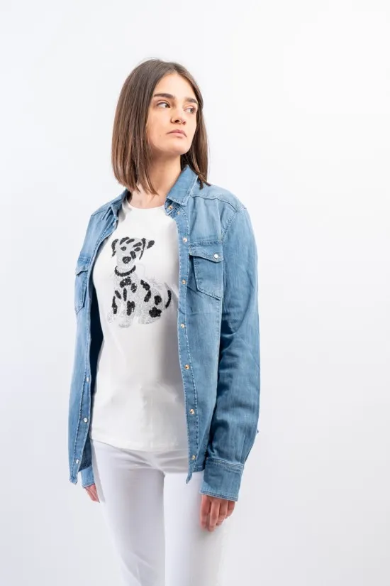 LIU JO CAMICIA ML COVER UXX046 D4051