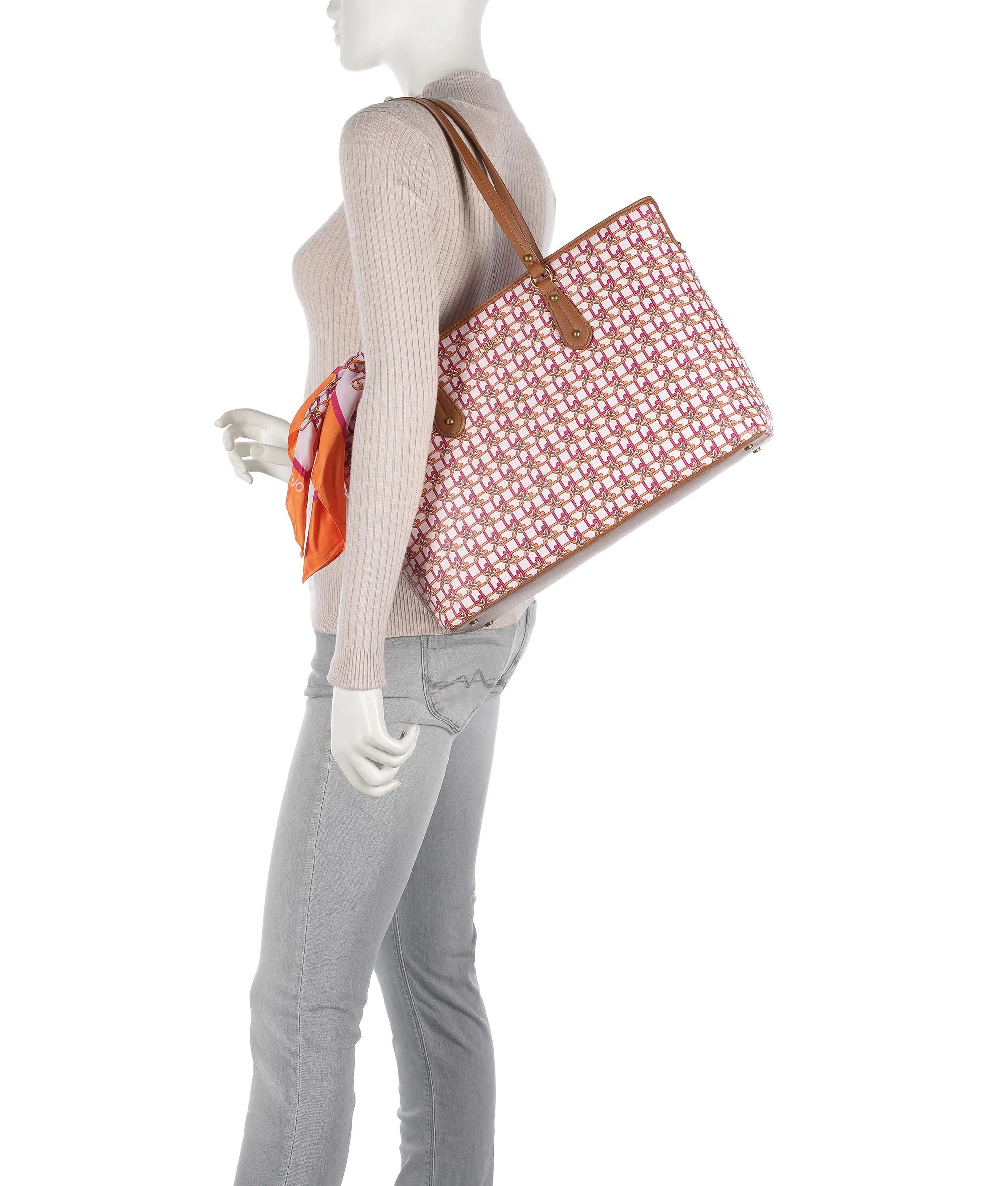  Liu Jo Esploratrice Borsa shopper pelle sintetica rosa  