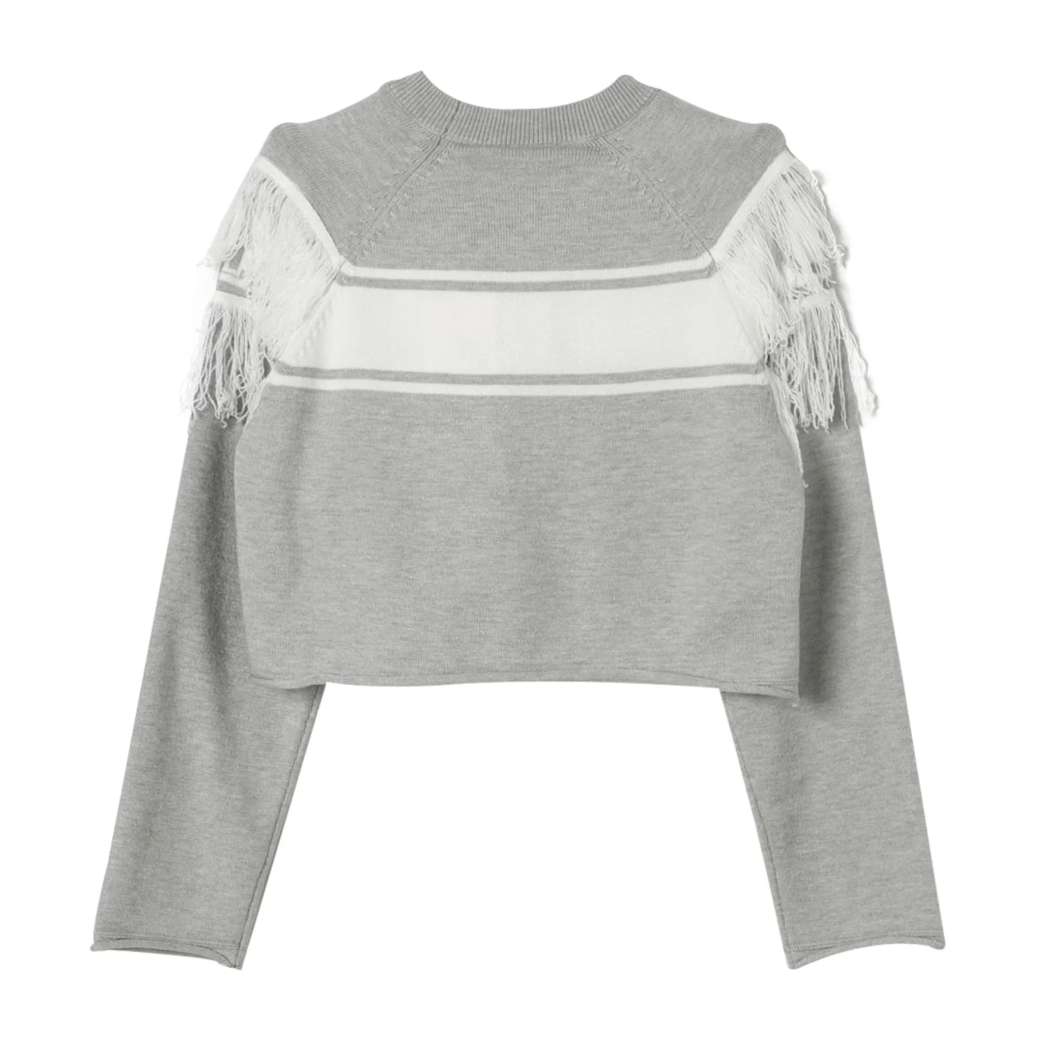 Maglia Bambina cropped con frange