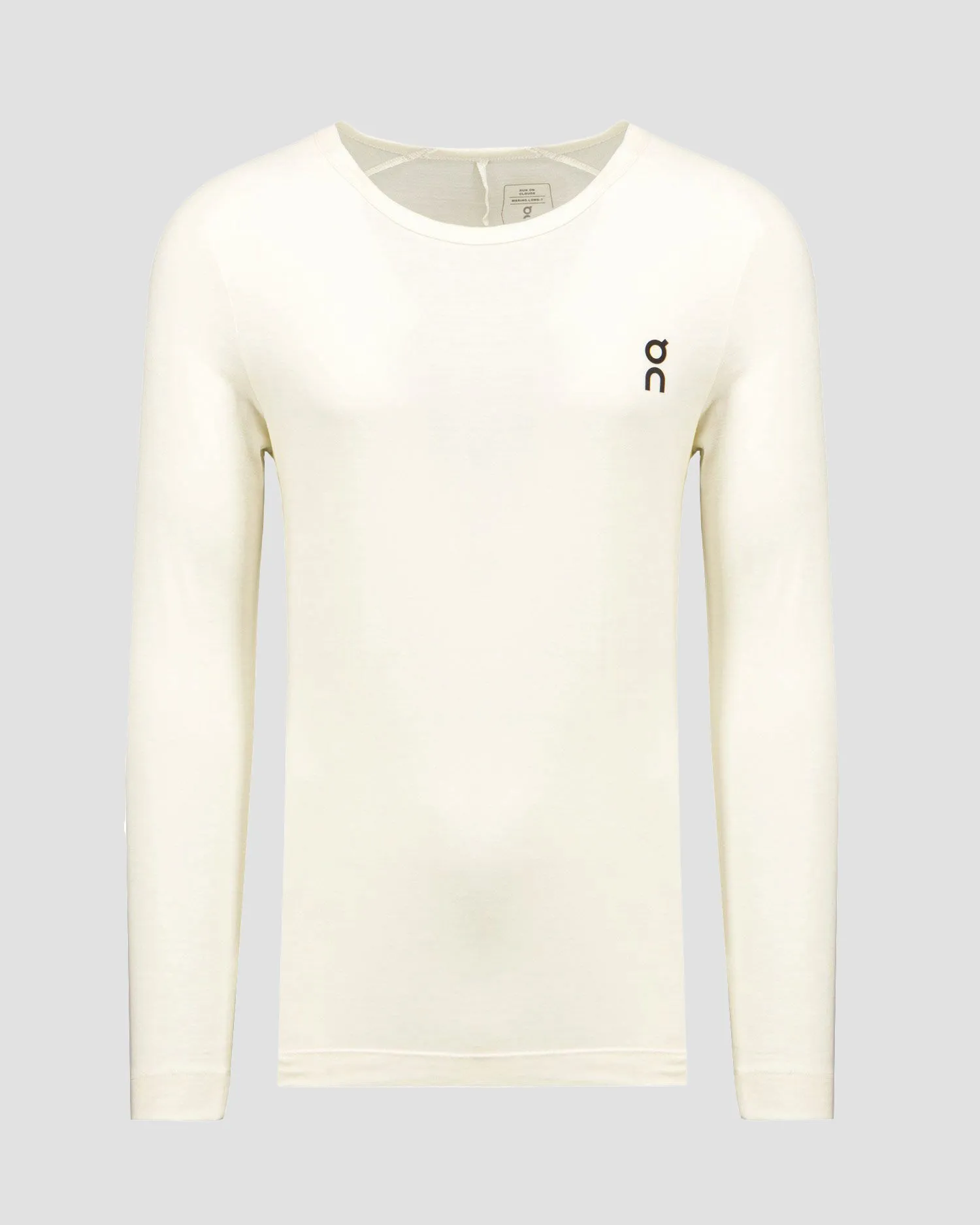 Maglietta a maniche lunghe da uomo On Running Merino Long-T 19301089-undyed-white