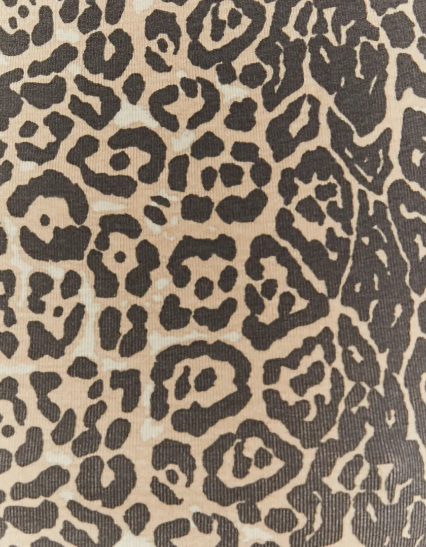 Maglietta Corta Stampa Animalier Leo  