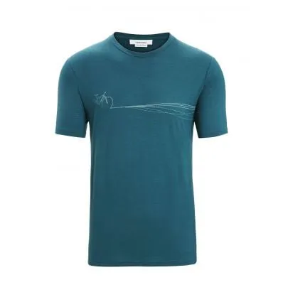 Maglietta Icebreaker Tech Lite II Cadence Paths (Green Glory) Uomo