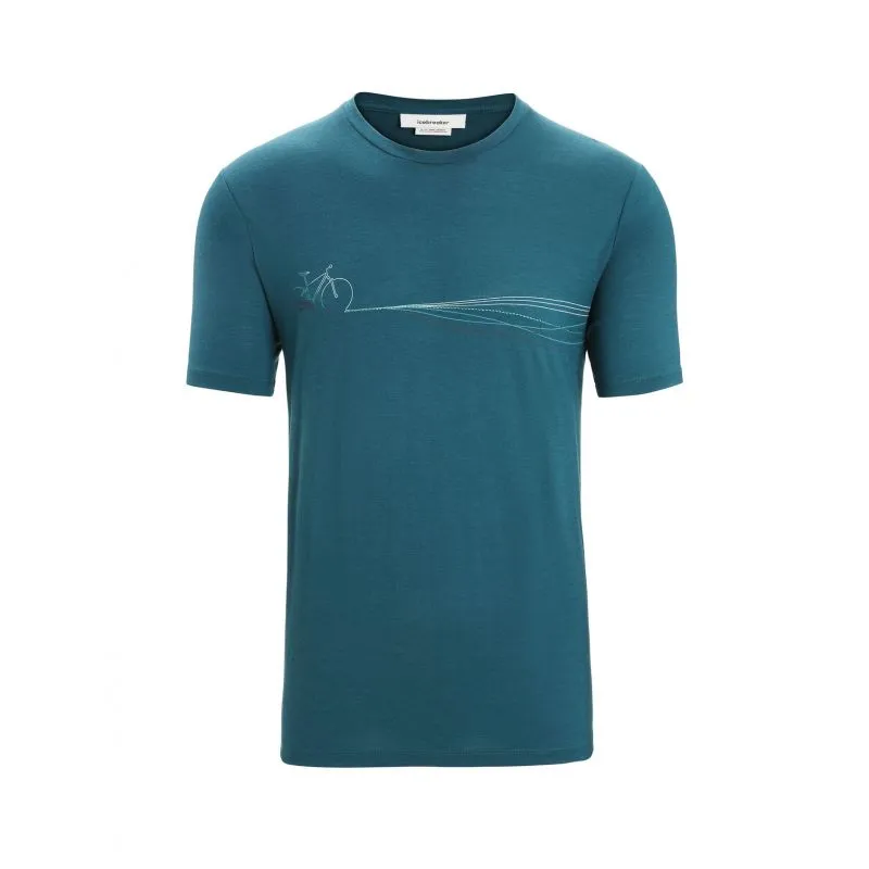 Maglietta Icebreaker Tech Lite II Cadence Paths (Green Glory) Uomo