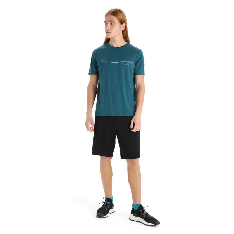 Maglietta Icebreaker Tech Lite II Cadence Paths (Green Glory) Uomo