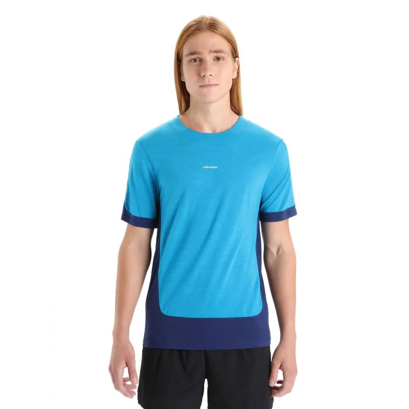 Maglietta Icebreaker Zoneknit (Geo Blue/Royal Navy) uomo