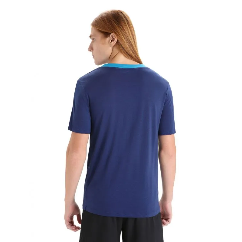 Maglietta Icebreaker Zoneknit (Geo Blue/Royal Navy) uomo