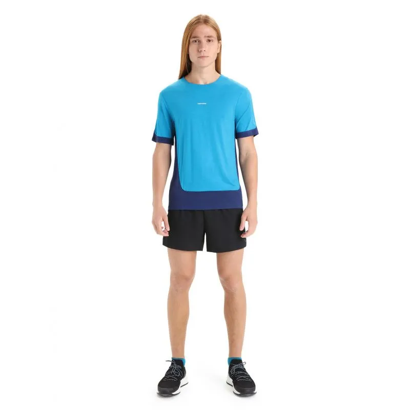 Maglietta Icebreaker Zoneknit (Geo Blue/Royal Navy) uomo