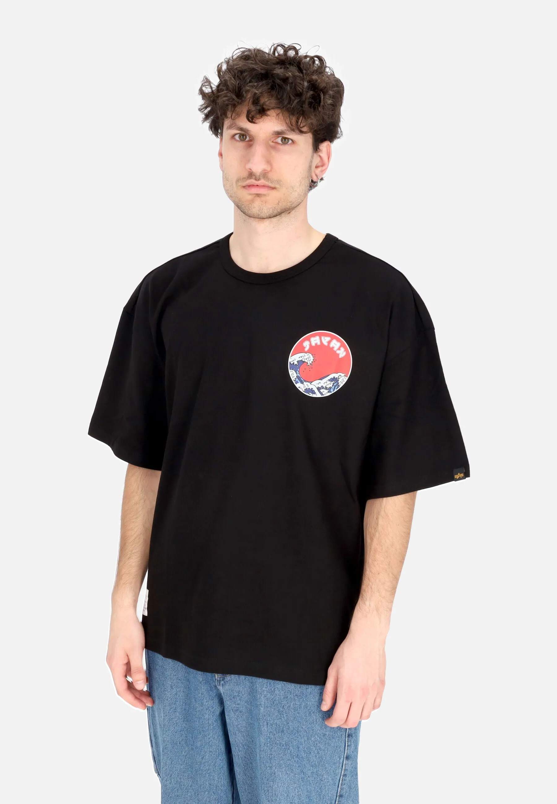 Maglietta Uomo Japan Wave Warrior Tee Black