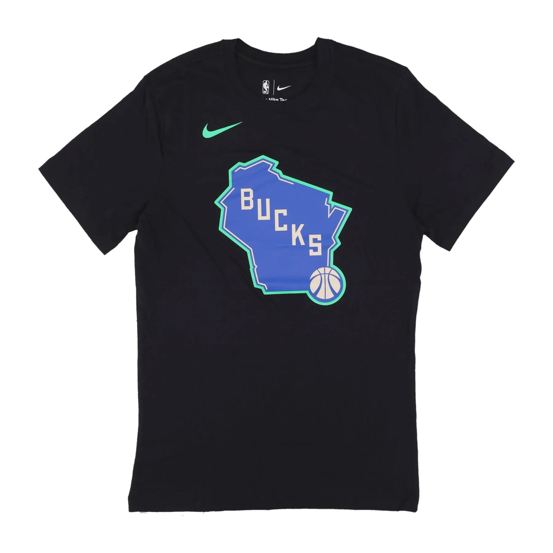 Maglietta Uomo Nba City Edition Essential Logo Tee Milbuc Black