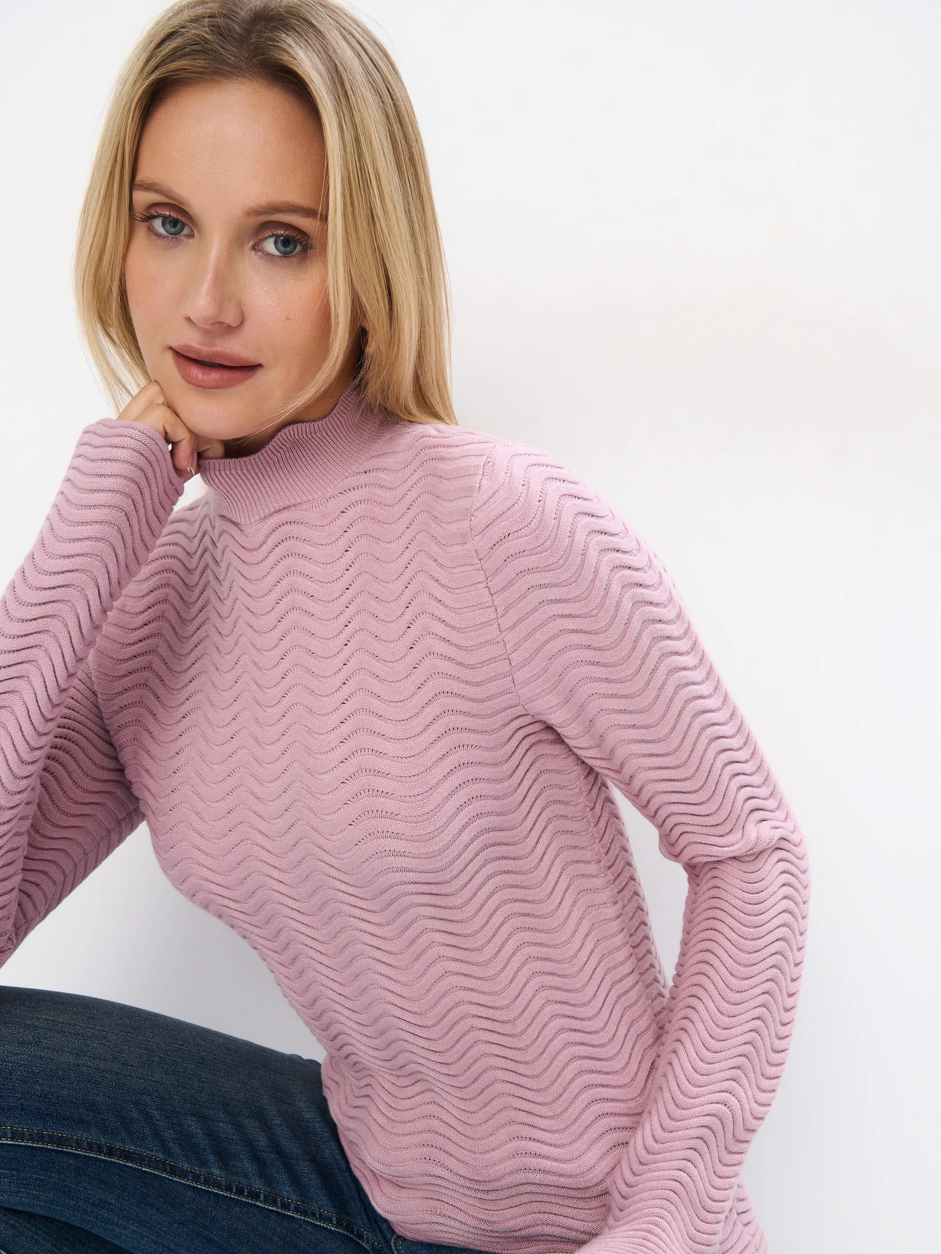 Maglione con collo rialzato