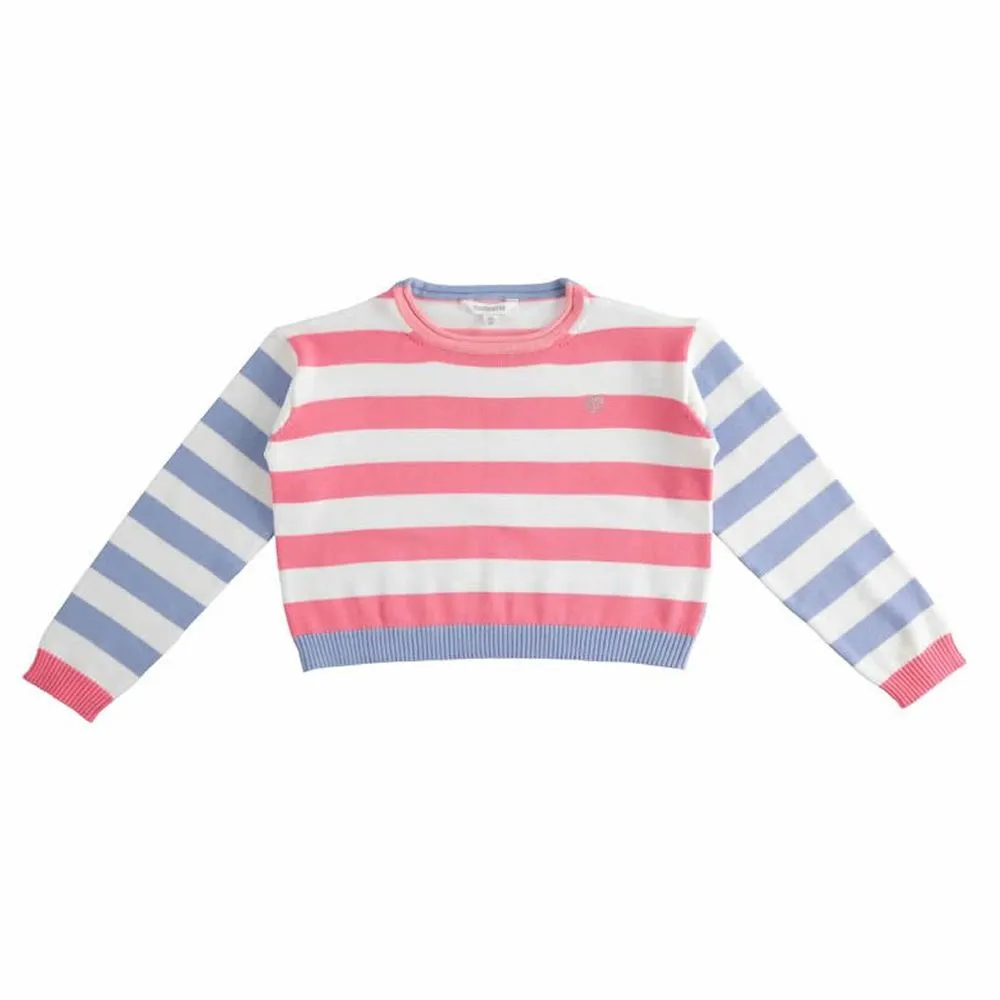maglione girocollo di cotone 5j232 bambina dodipetto 